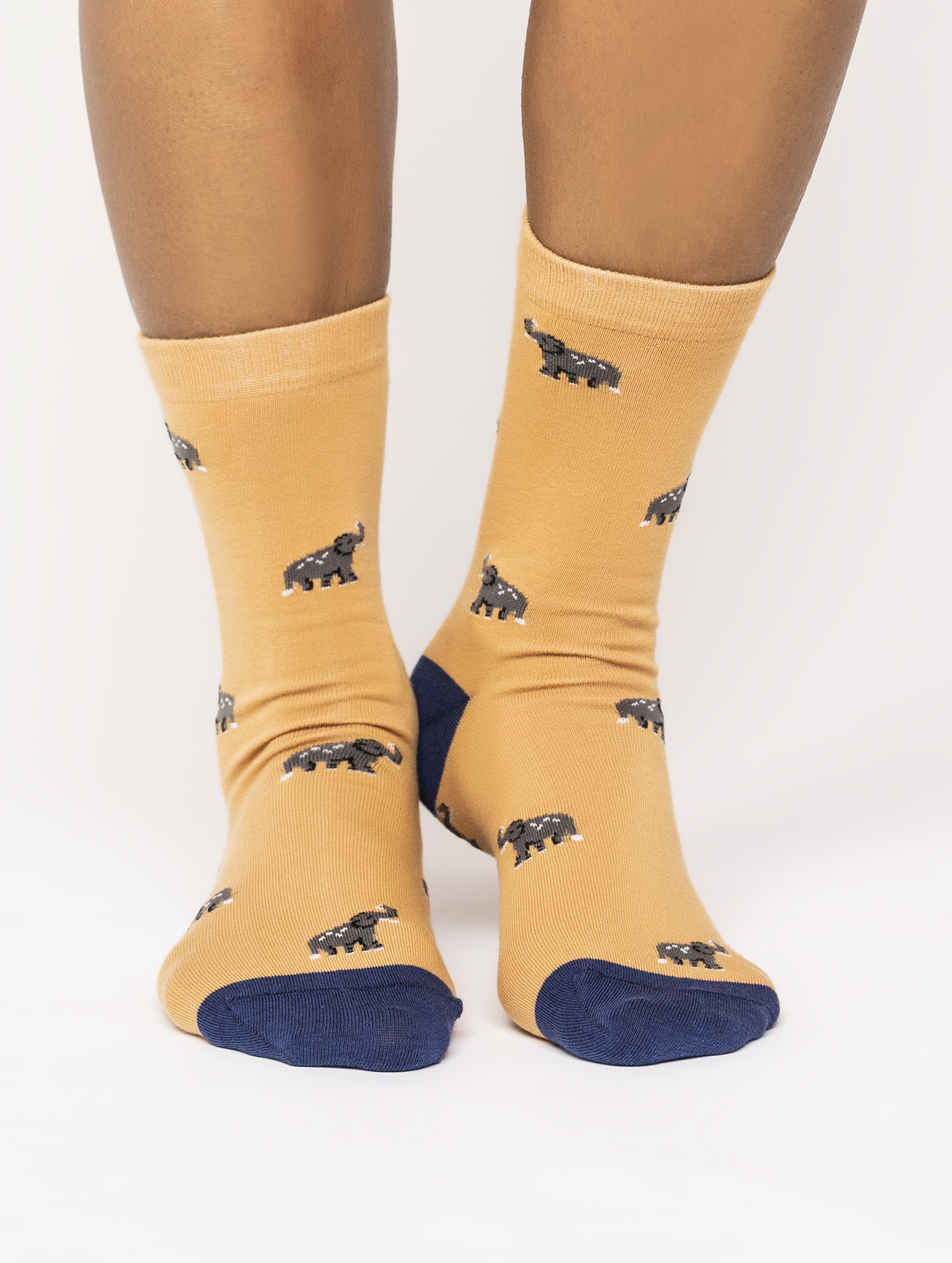 Damen-Socken Wild Animal Mango Yellow