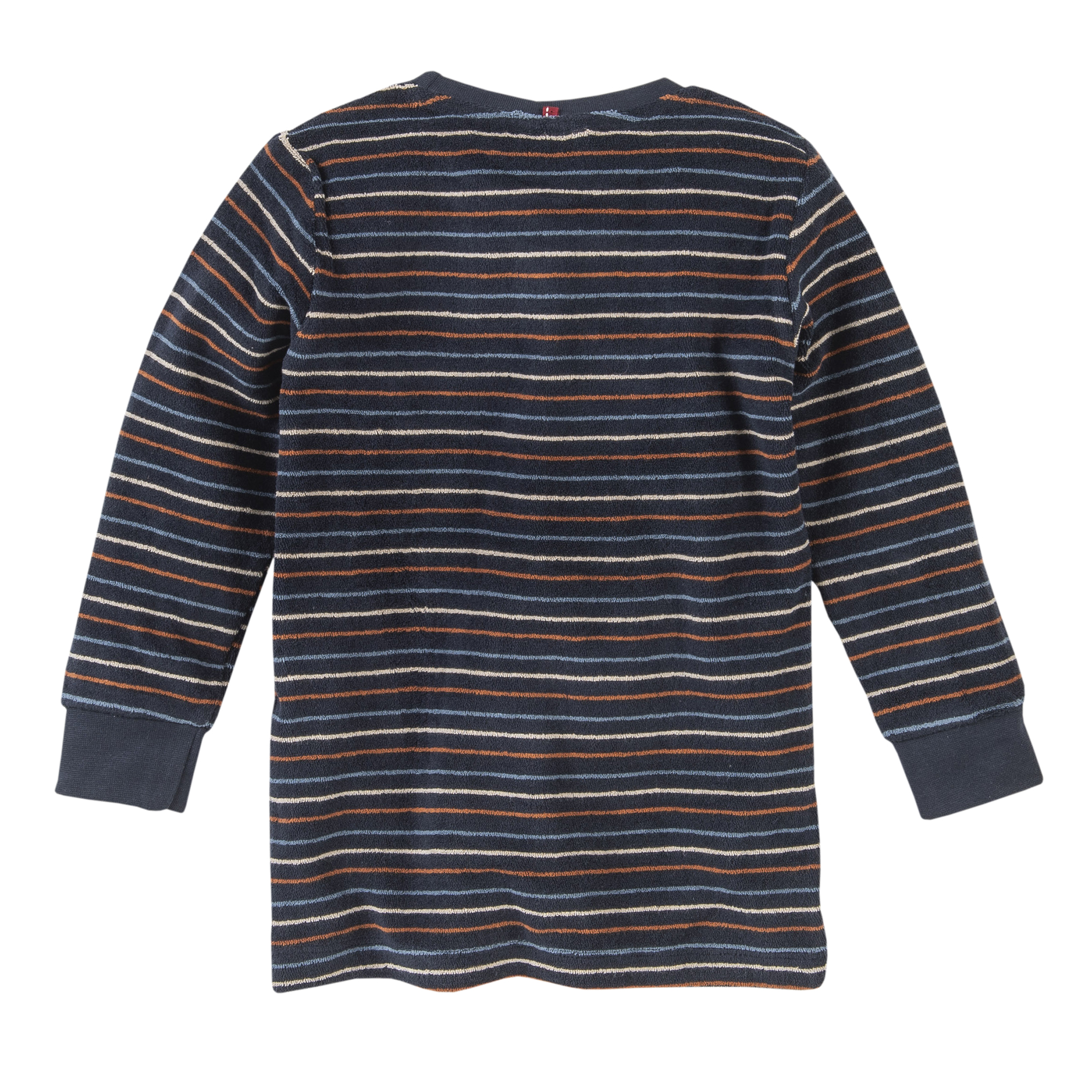 Zweiteiliger Frottée-Schlafanzug mit Streifen dunkelblau