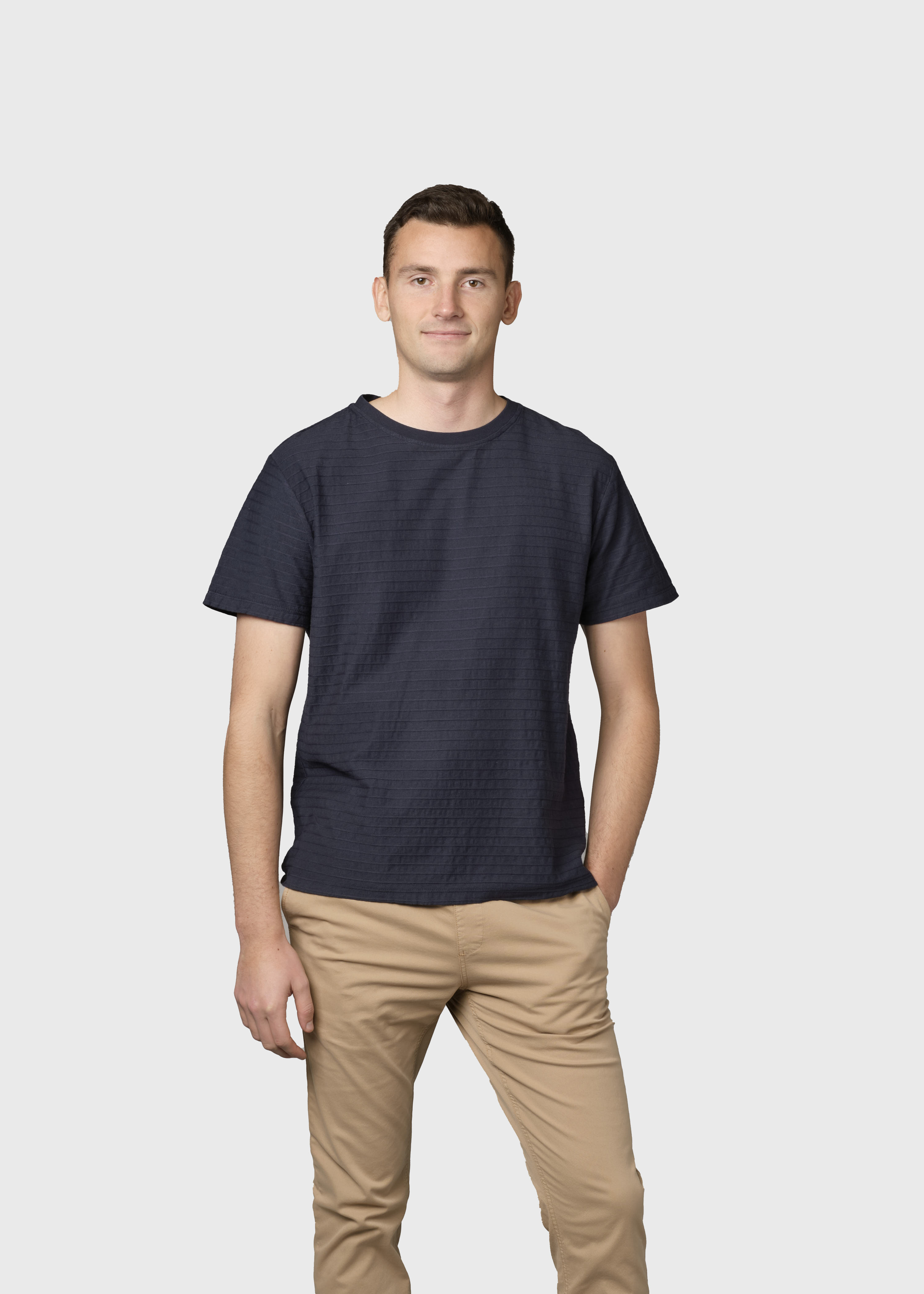 Strukturiertes T-Shirt Lauge tee Navy