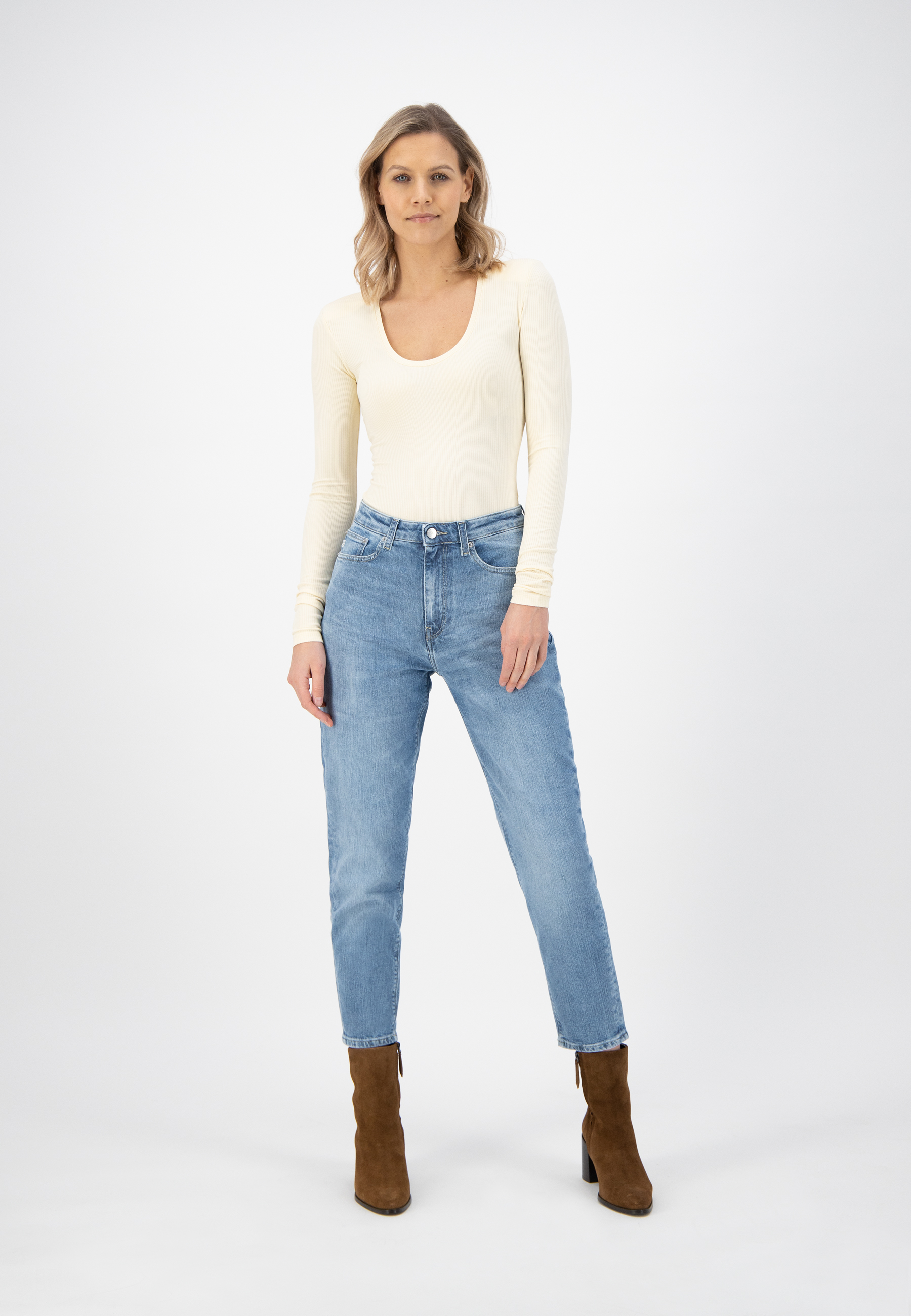 Jeans Mams Stretch Tapered Old Stone