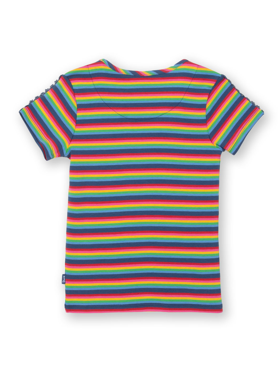 Gestreiftes Kurzarm-Shirt Rainbow Daisy