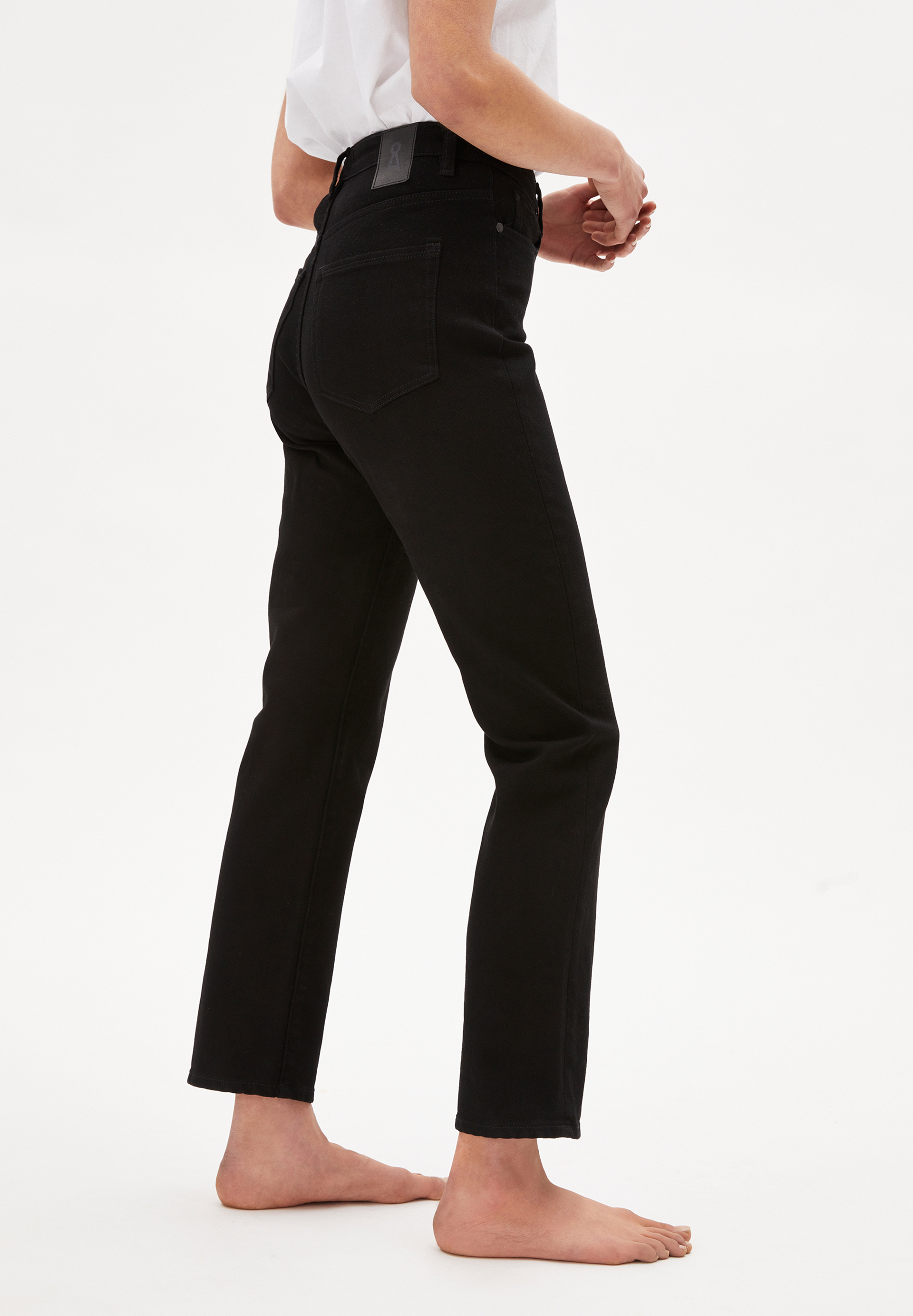 High Waist Damen-Jeans LEJAANI rinse black