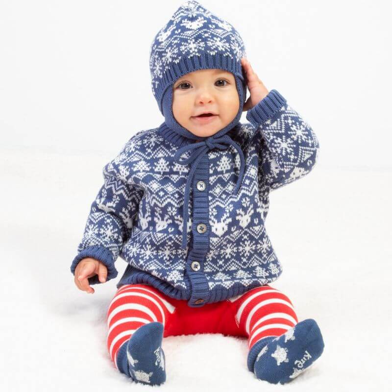 Winterliche Baby-Socken im 2er-Pack