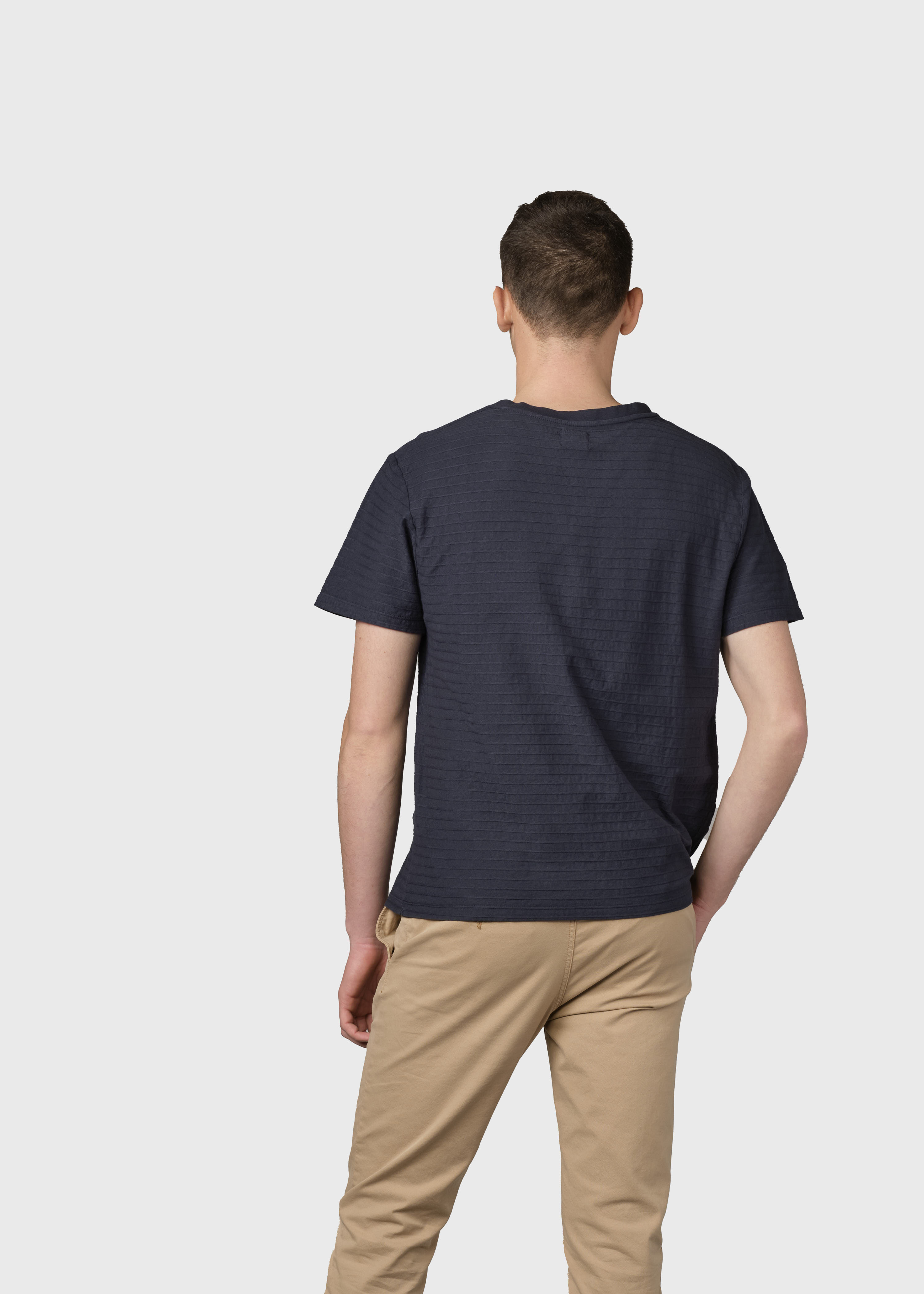 Strukturiertes T-Shirt Lauge Navy
