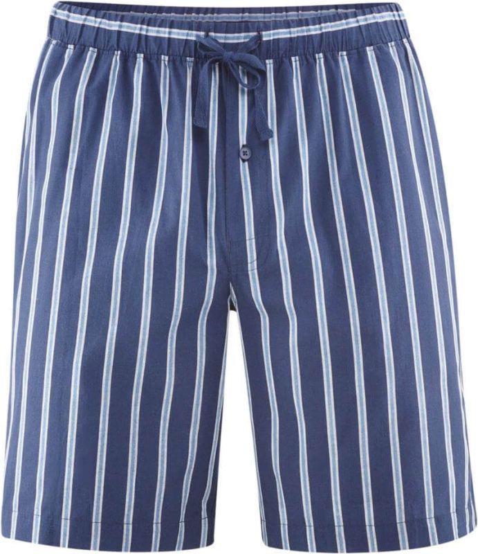Kurze Schlaf-Shorts mit Streifen in navy/azur