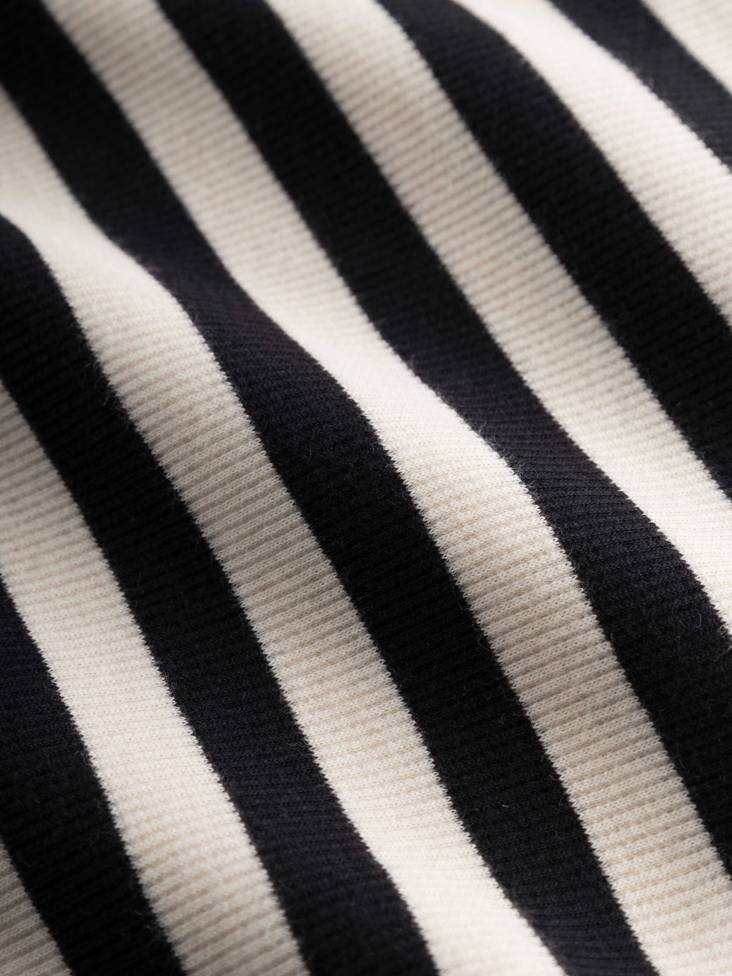 Gestreiftes Top Striped Rib Strap Black/White