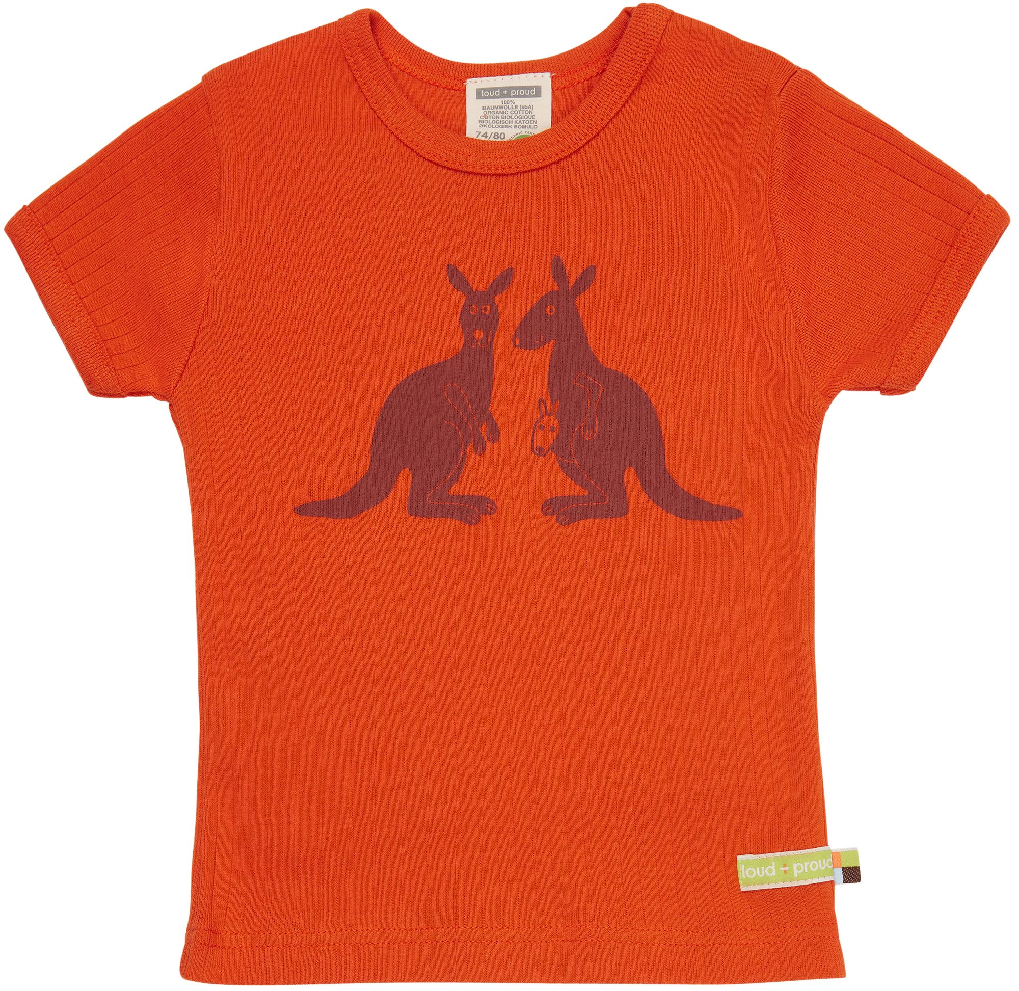 Kinder-Shirt mit Känguru-Aufdruck copper