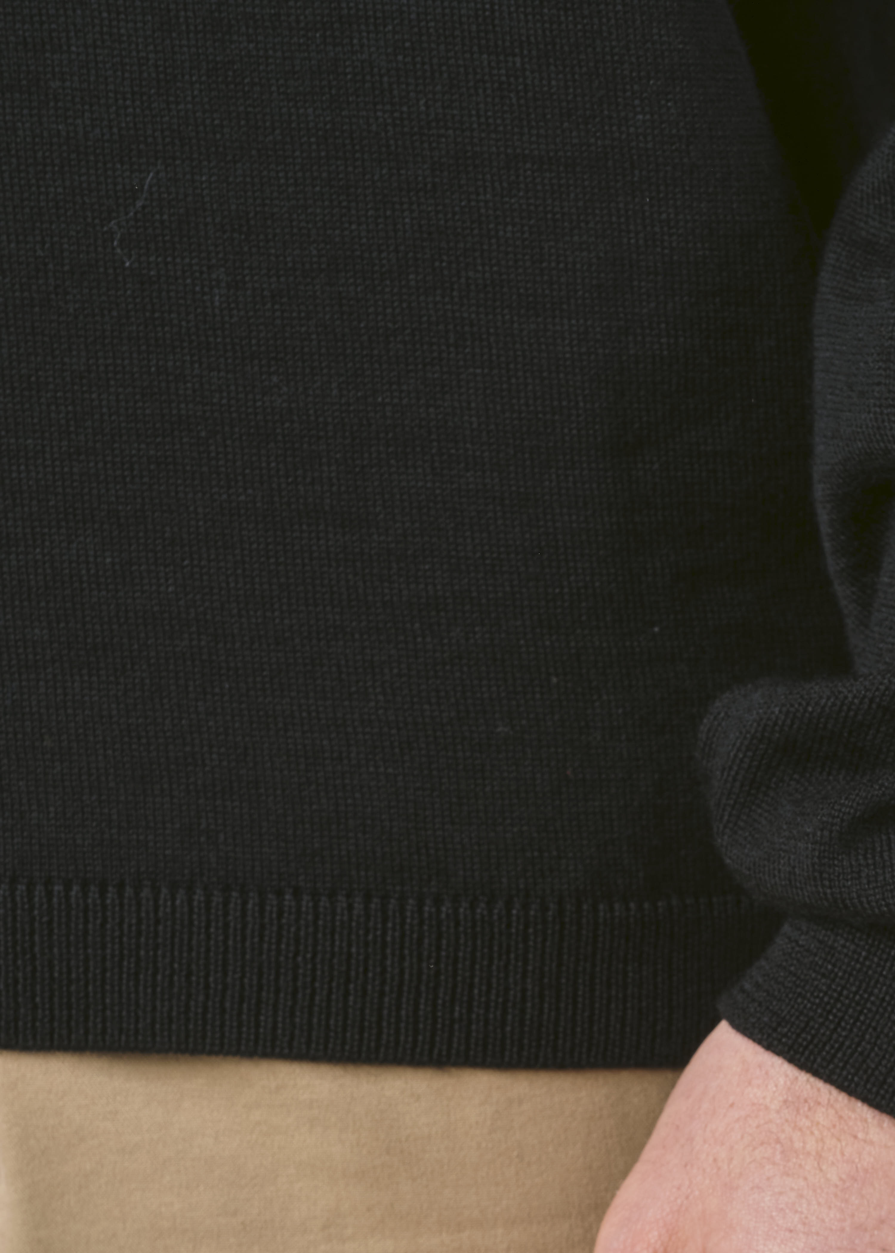 Basic-Strickpullover Merino Knit Black