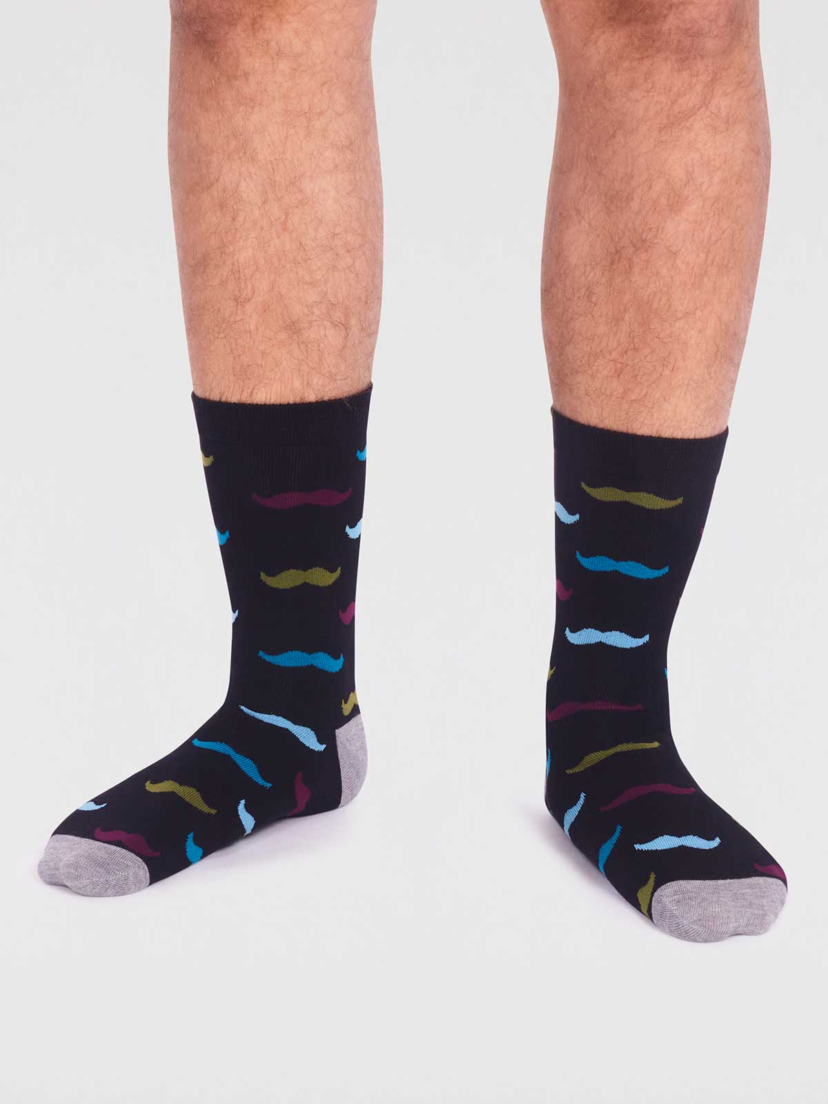 Socken im Geschenkbeutel Clayton Moustache Socks Multi
