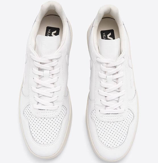 Sneaker V-10 Extra White aus Leder