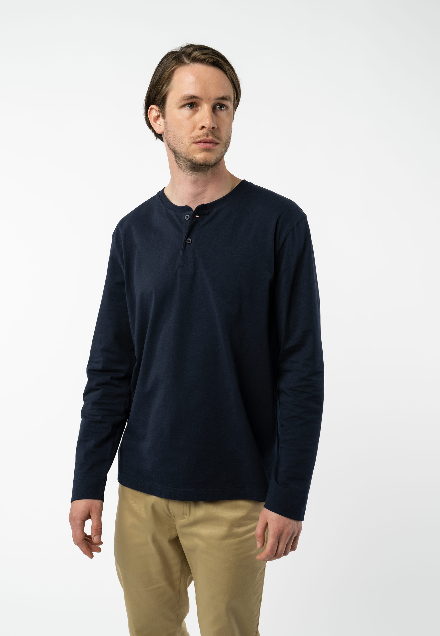 Henley-Langarmshirt RAHUL navy