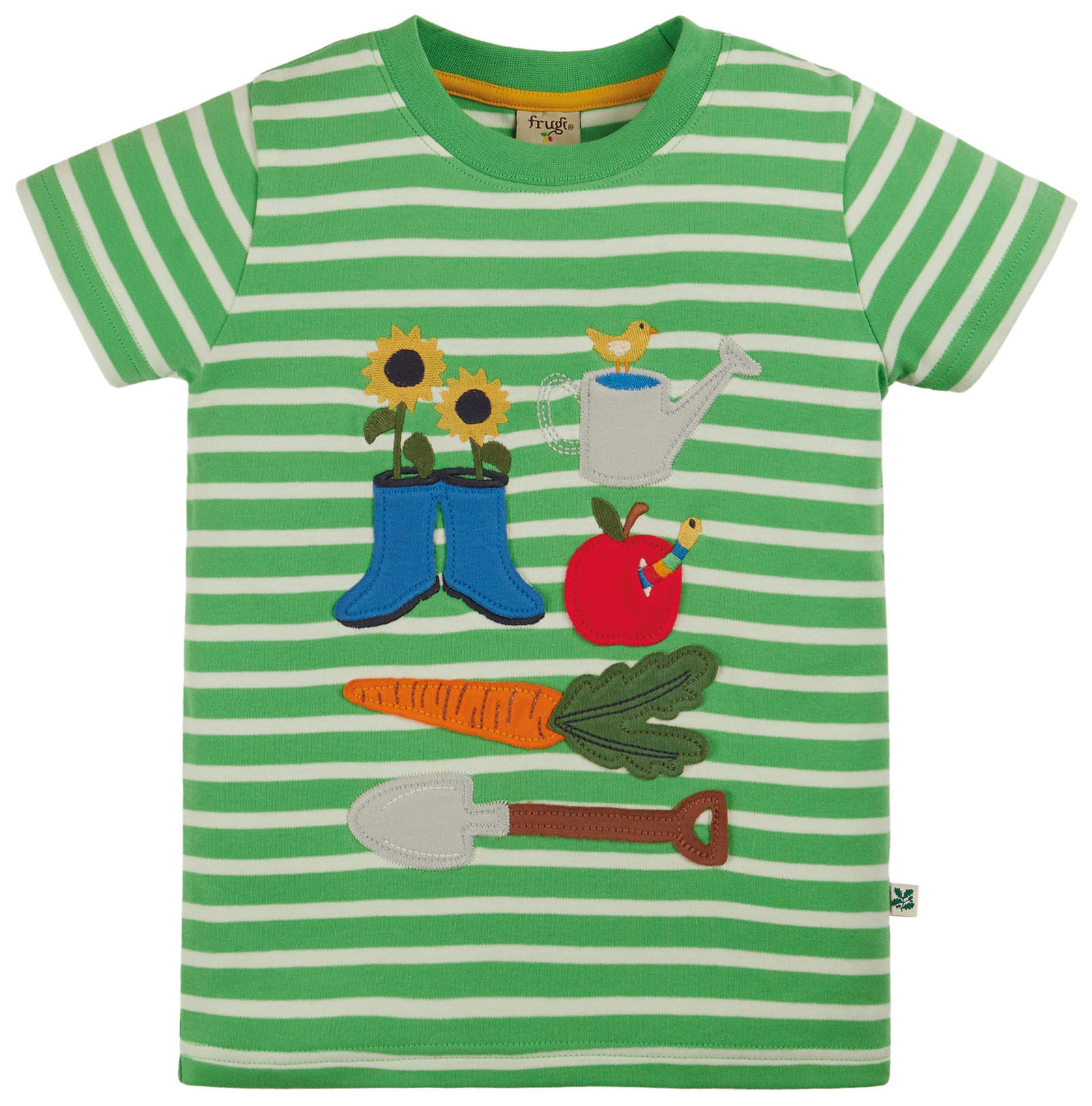 Kurzarm-Shirt Sid mit Garten-Applikationen