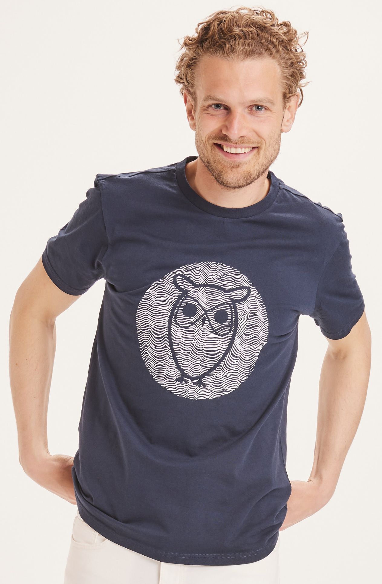 Herren-Shirt ALDER wave owl Total Eclipse
