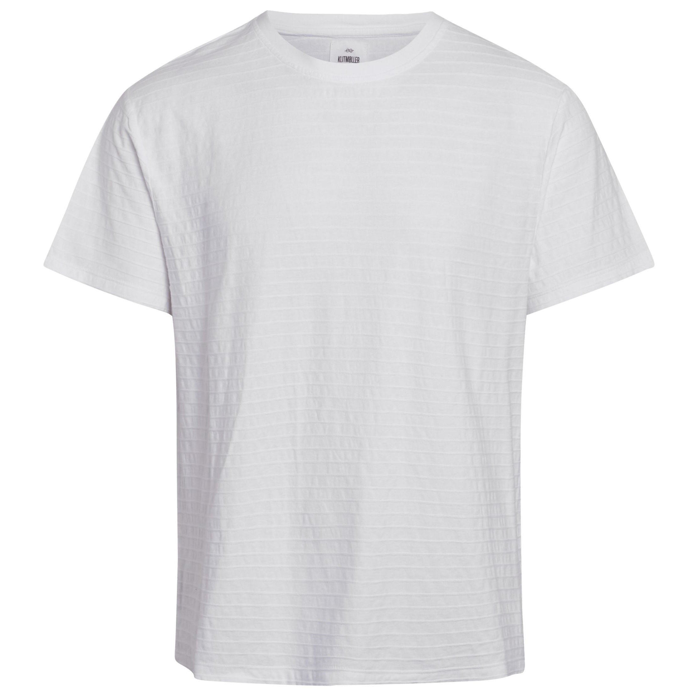 Strukturiertes T-Shirt Lauge White
