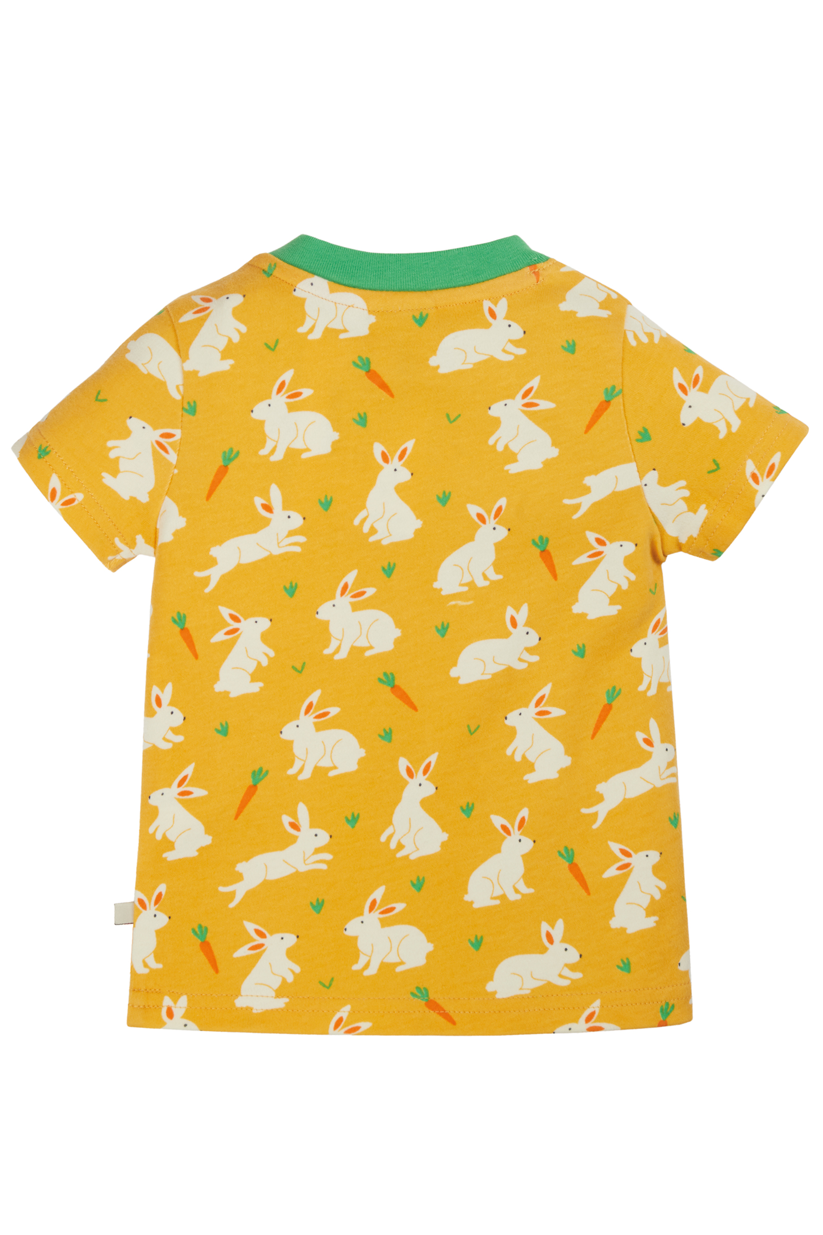Gelbes Kurzarm-Shirt Polruan mit Häschen-Print