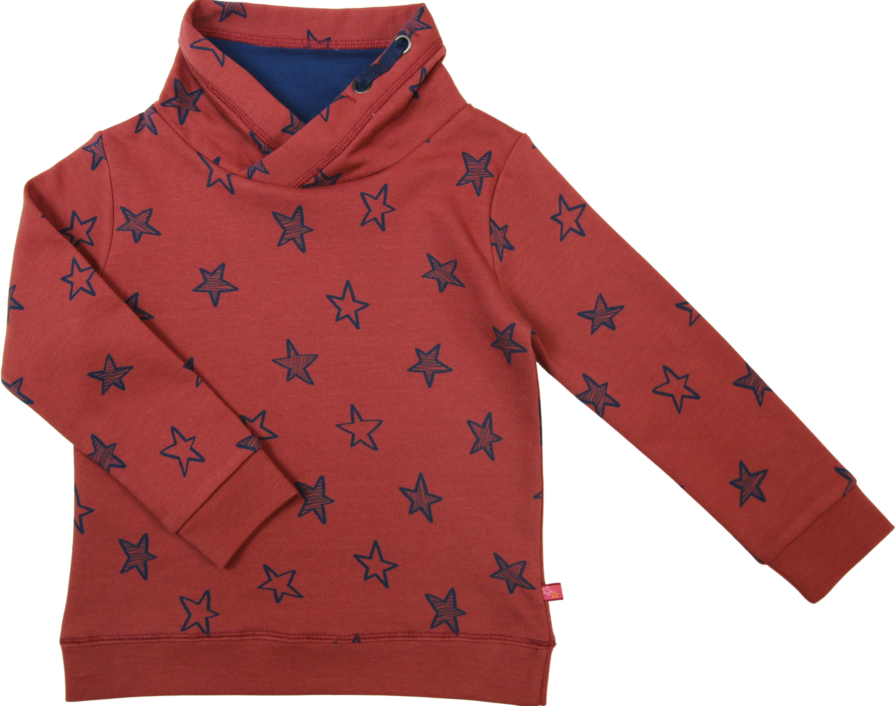 Kinder-Sweatshirt mit Sterndruck rost-tintenblau