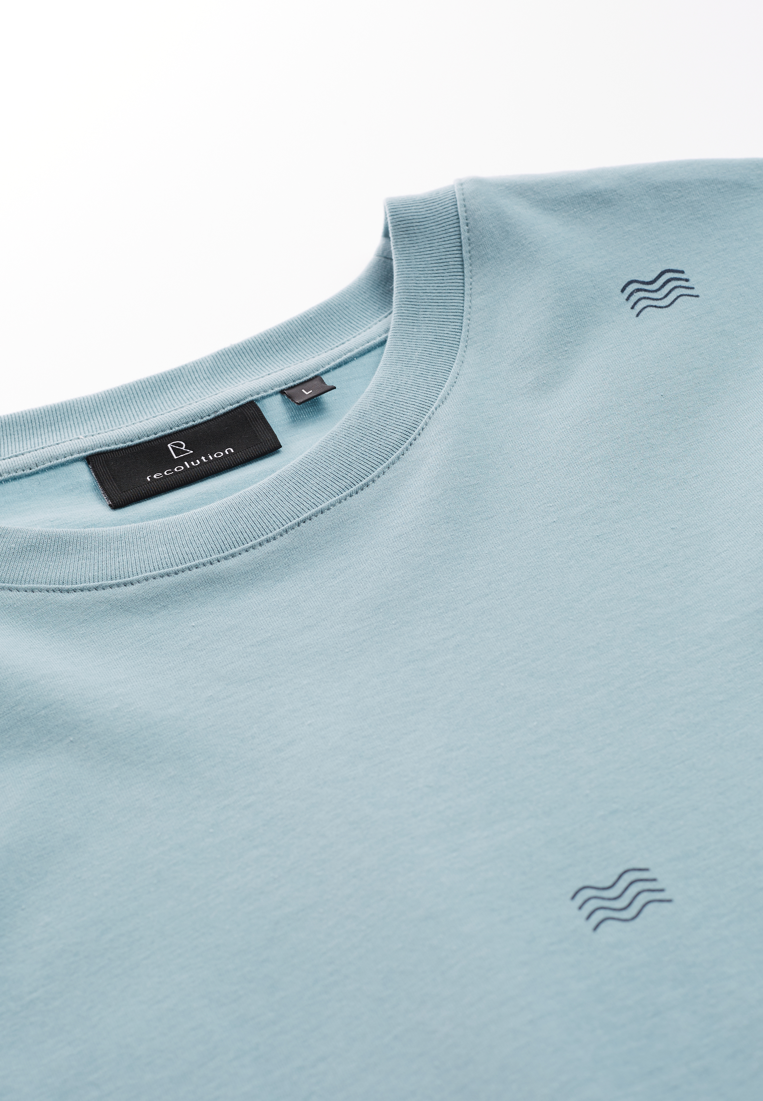 T-Shirt AGAVE WAVE mineral blue