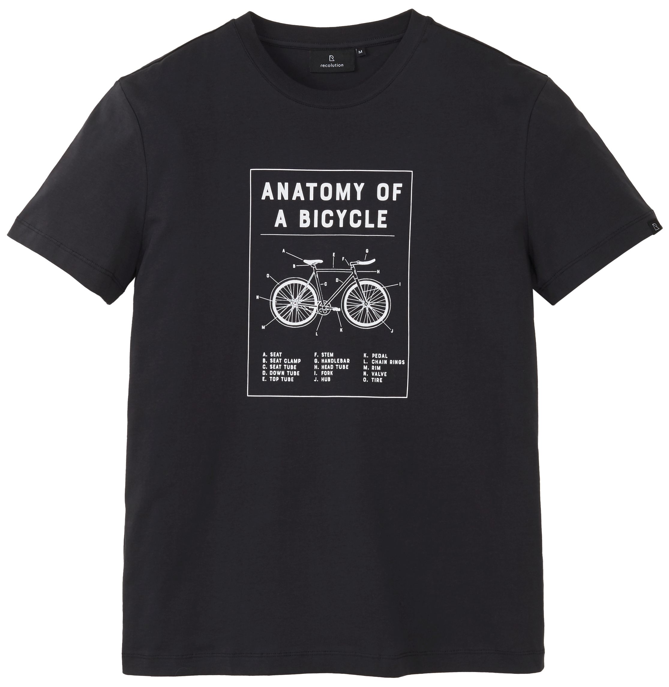 T-Shirt AGAVE BIKE ANATOMY black