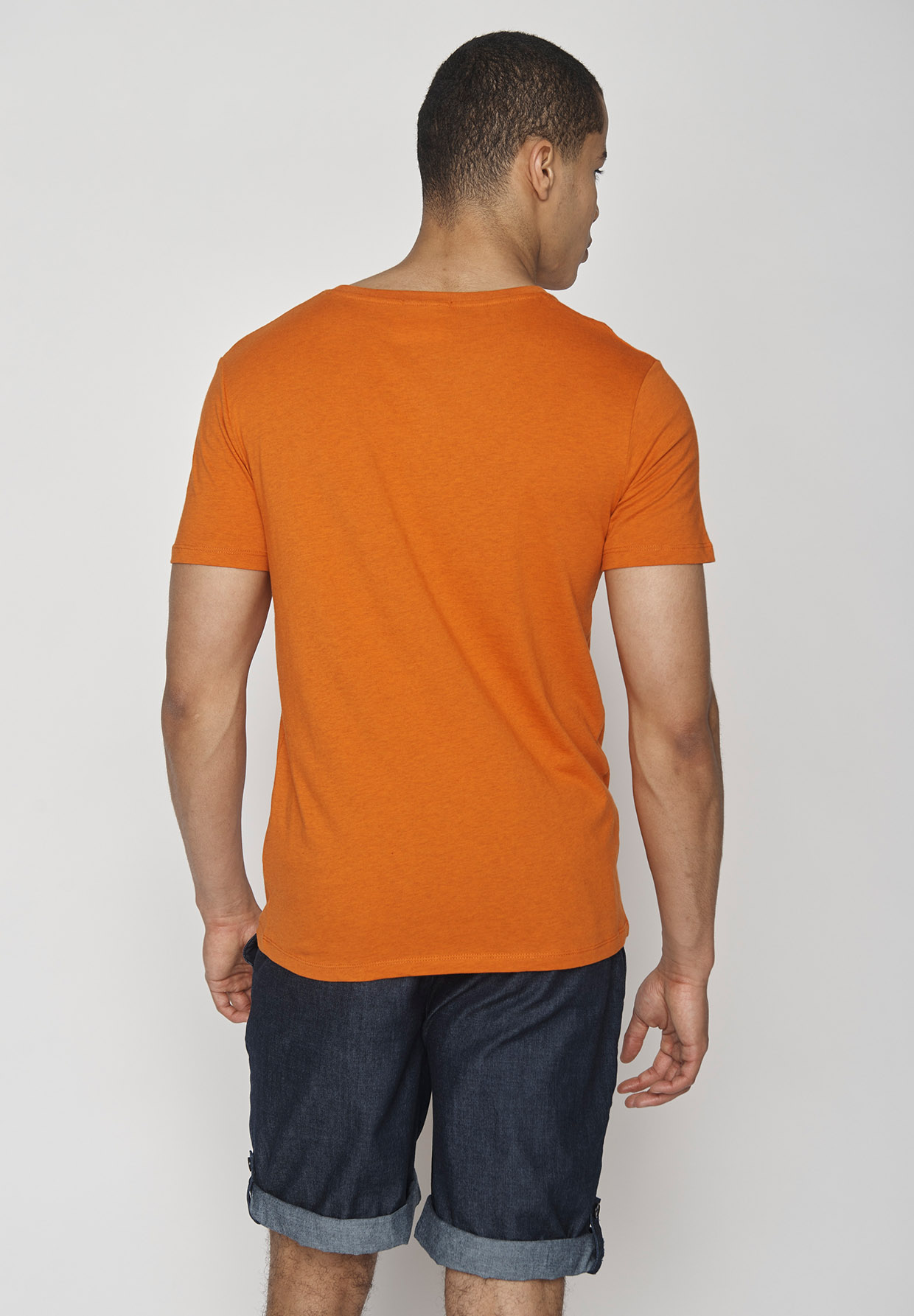 Basic T-Shirt Guide Black Heather Orange