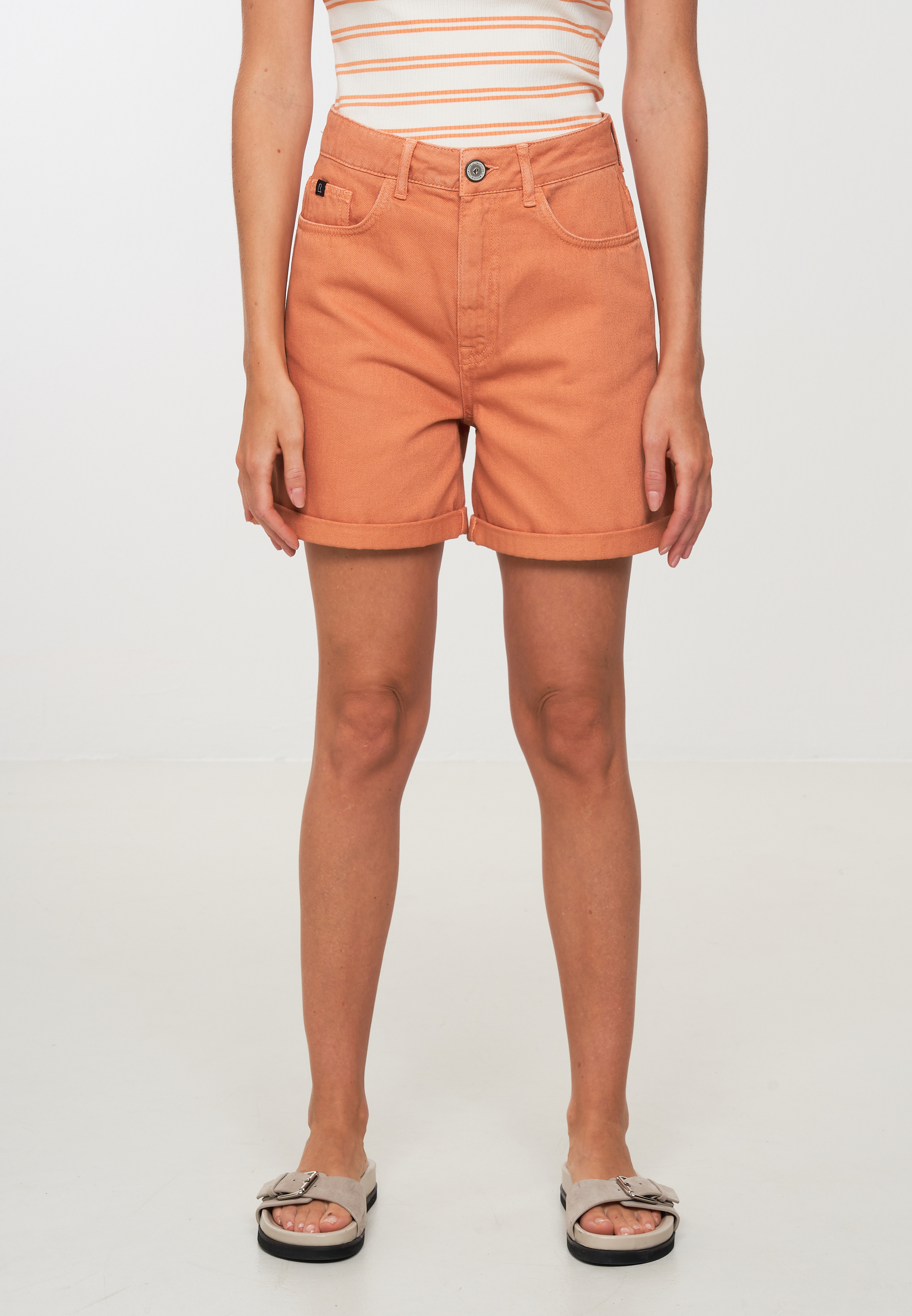 Jeans-Shorts ELODEA capri orange
