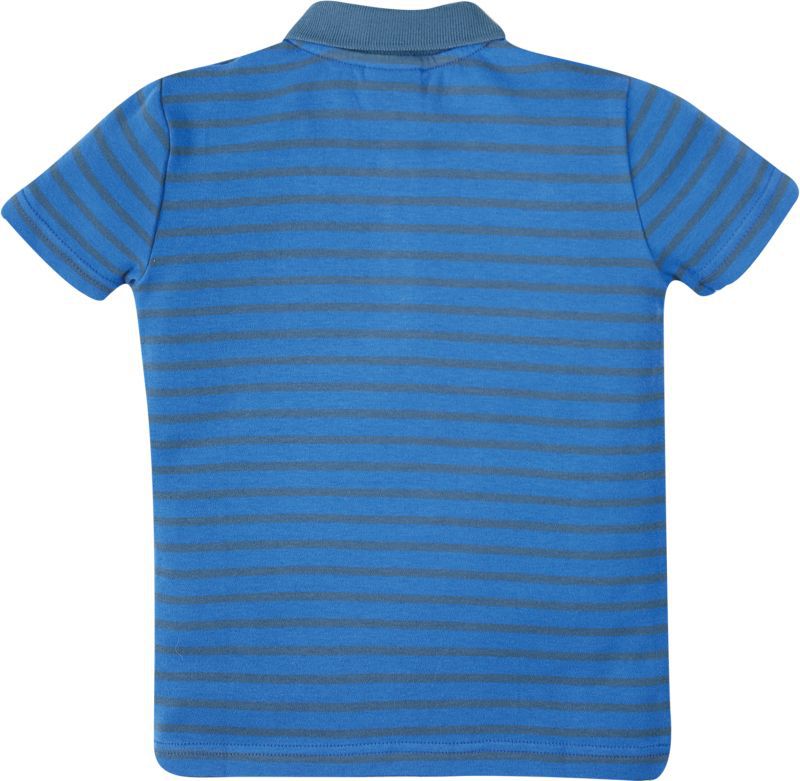 Blau gestreiftes Polo-Shirt für Jungs