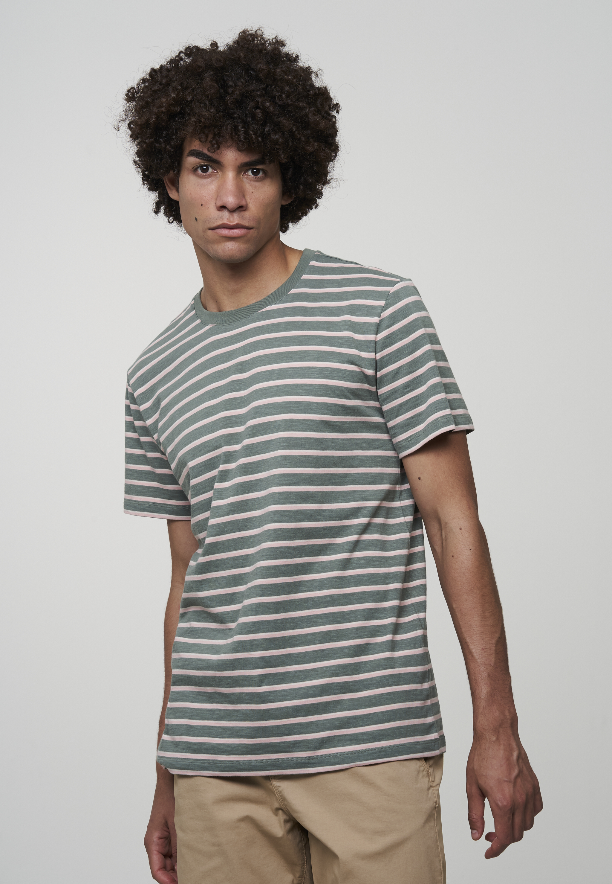 T-Shirt CACAO STRIPES khaki