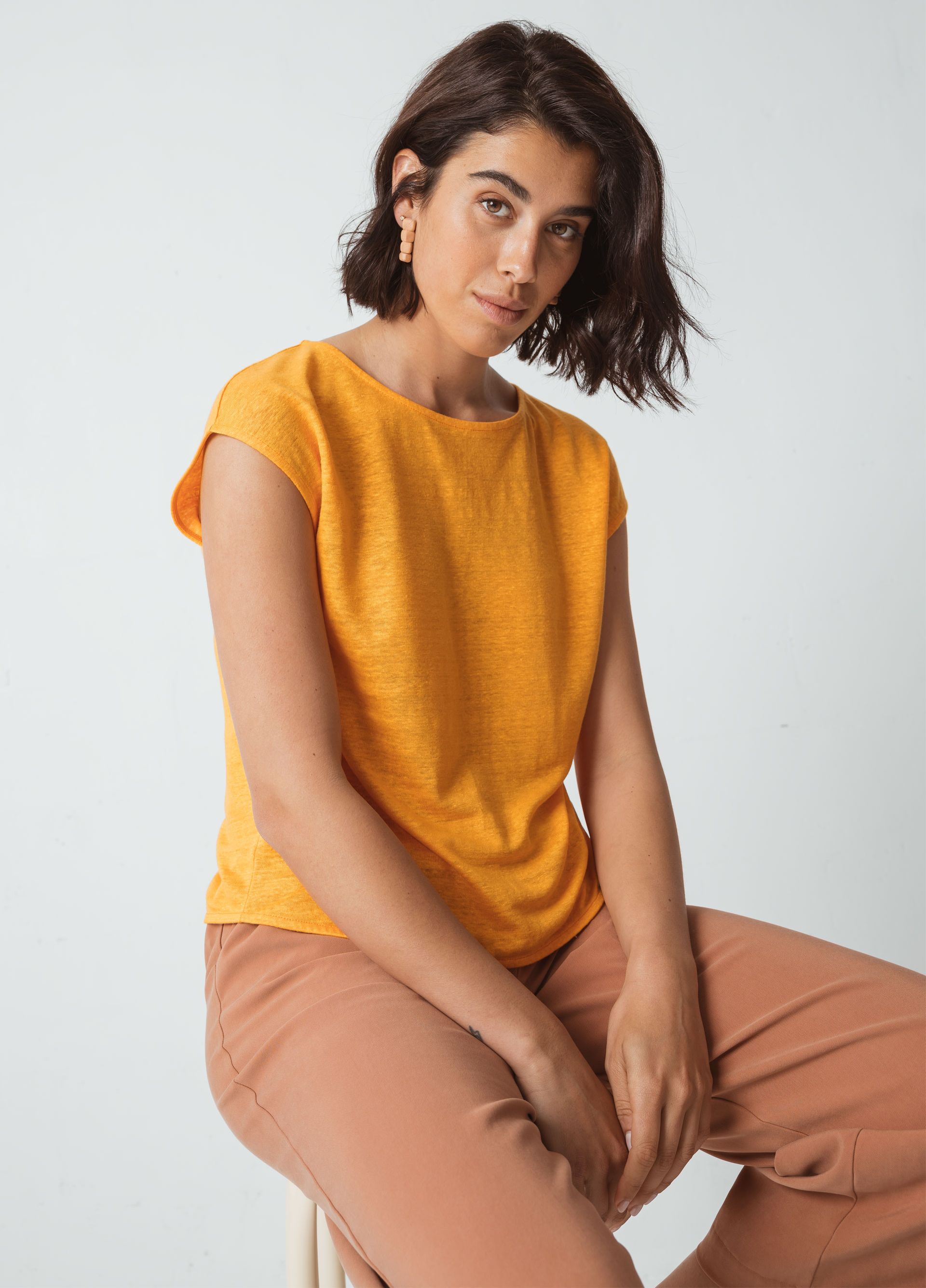 Leinen-Shirt GARAITZA Orange