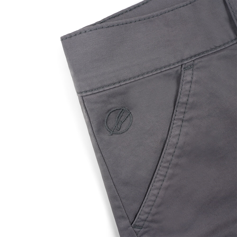 Eco Micro Chino-Shorts für Damen in Grau