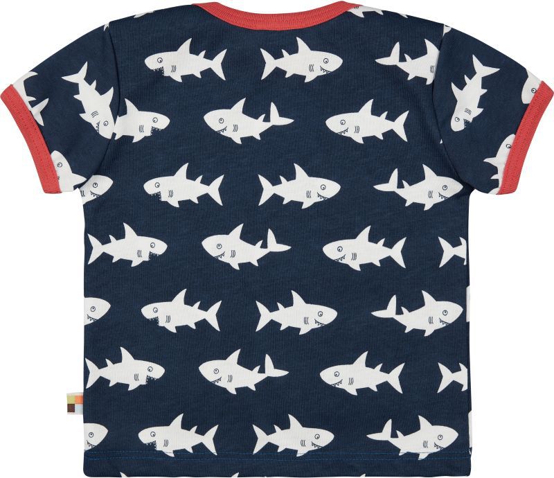 T-Shirt mit Haien Ultramarin