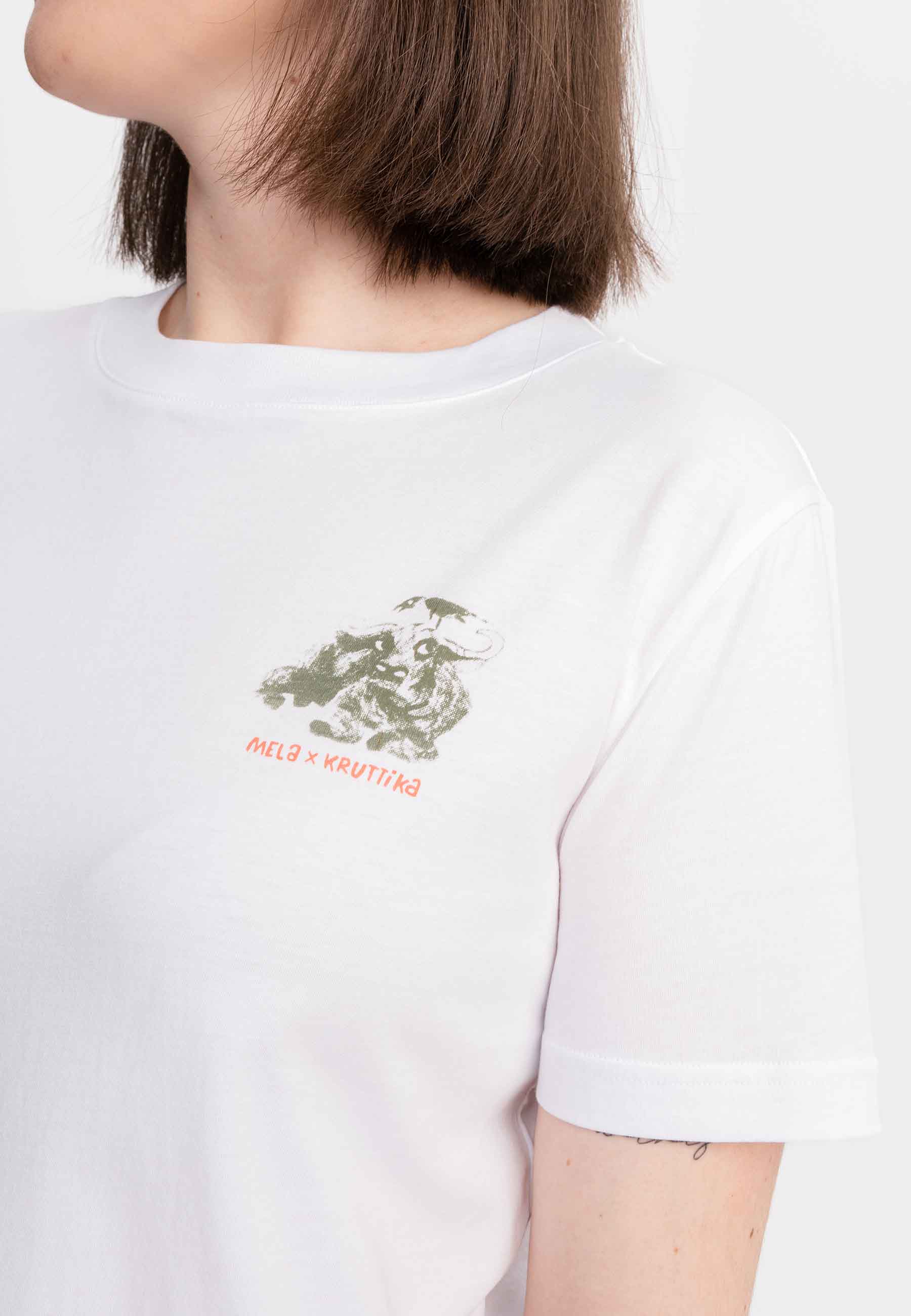 T-Shirt Khira Kruttika weiß / print water ox