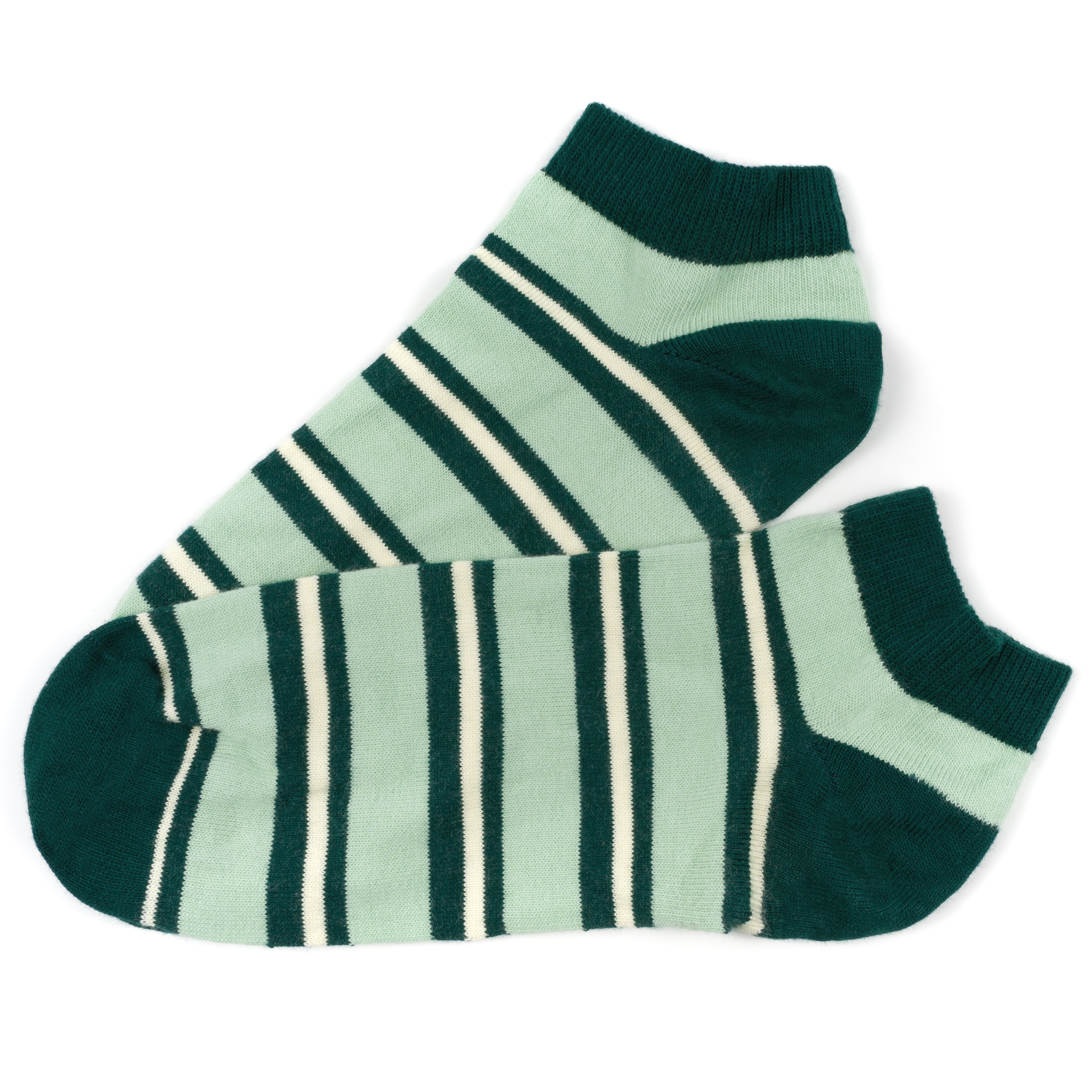 Sneaker-Socken Blockstripe grün