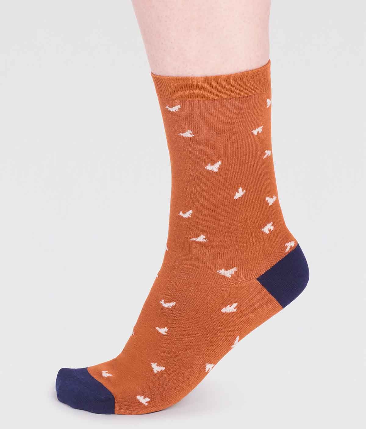 Bambus-Socken Wren Bird Socks Harvest Orange