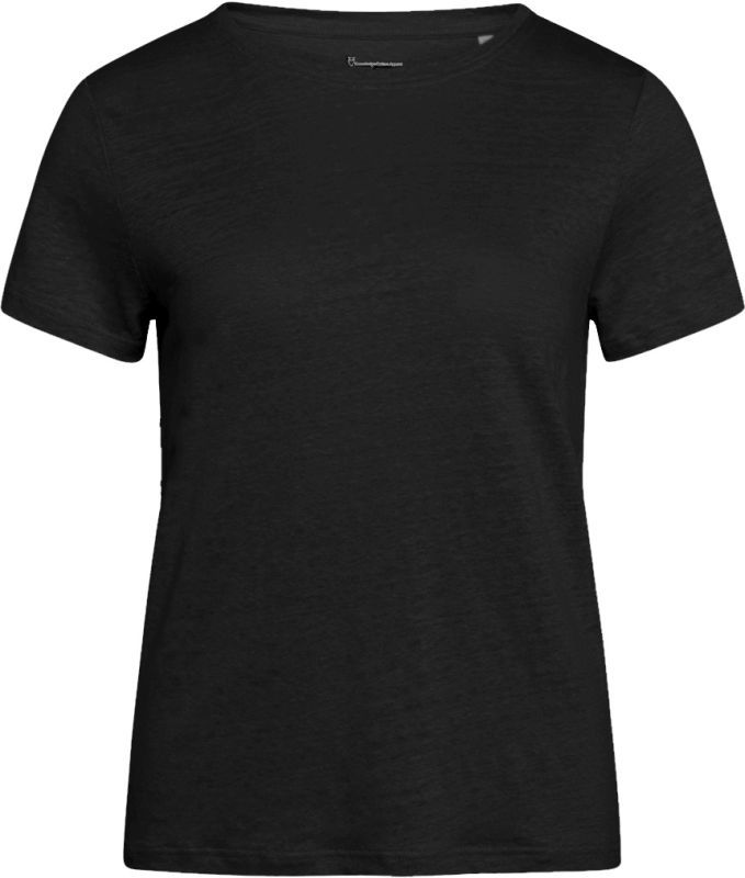 Schwarzes T-Shirt für Damen HOLLY aus Leinen