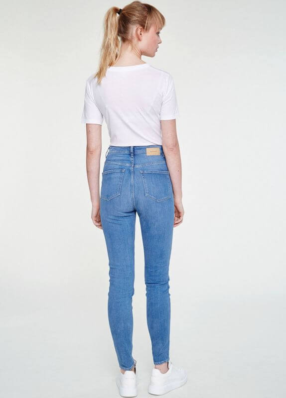 Vegane Jeans Inga High Waist light stone wash