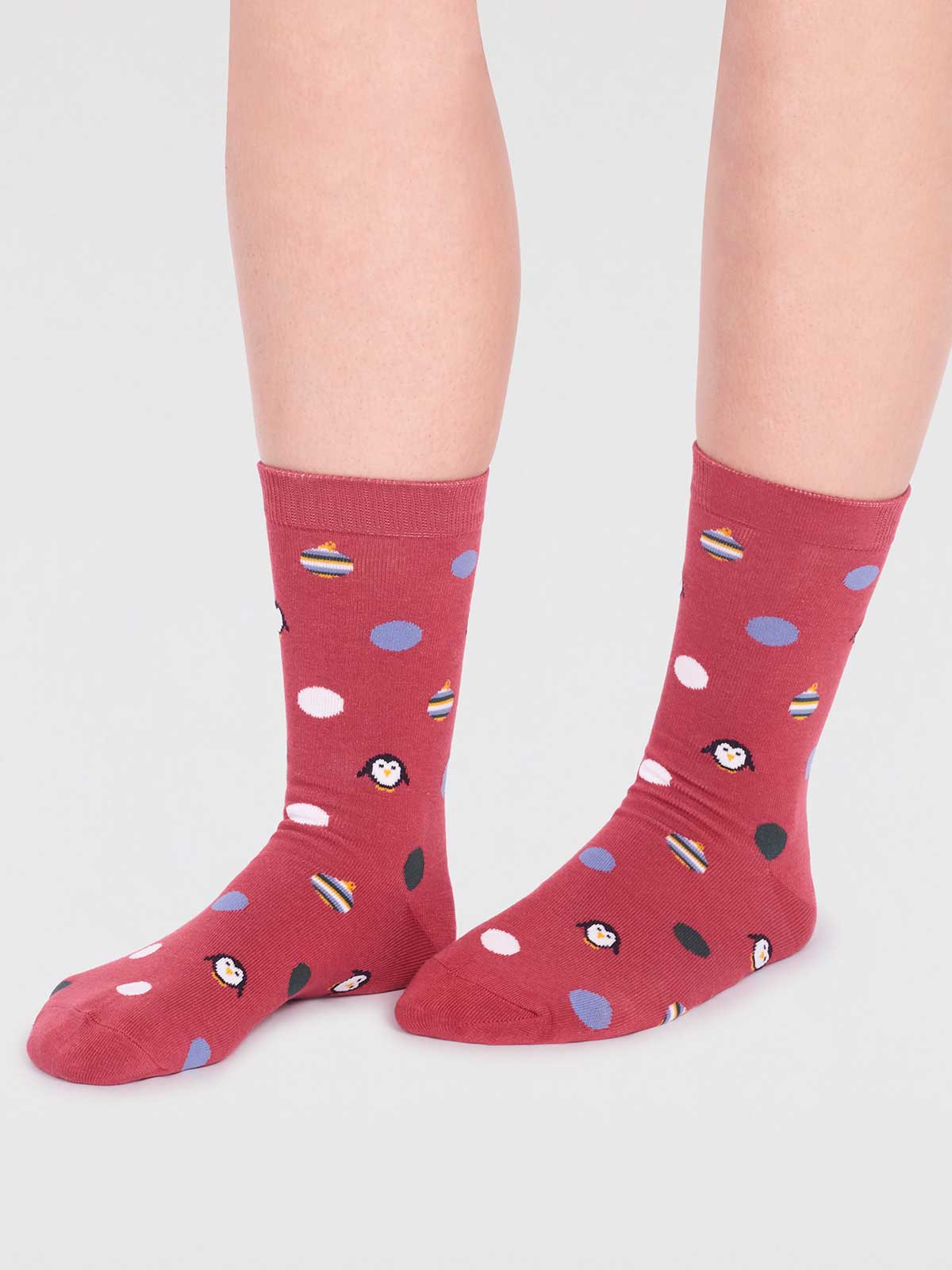 Bambus-Socken Neva Penguin Socks Brick Red