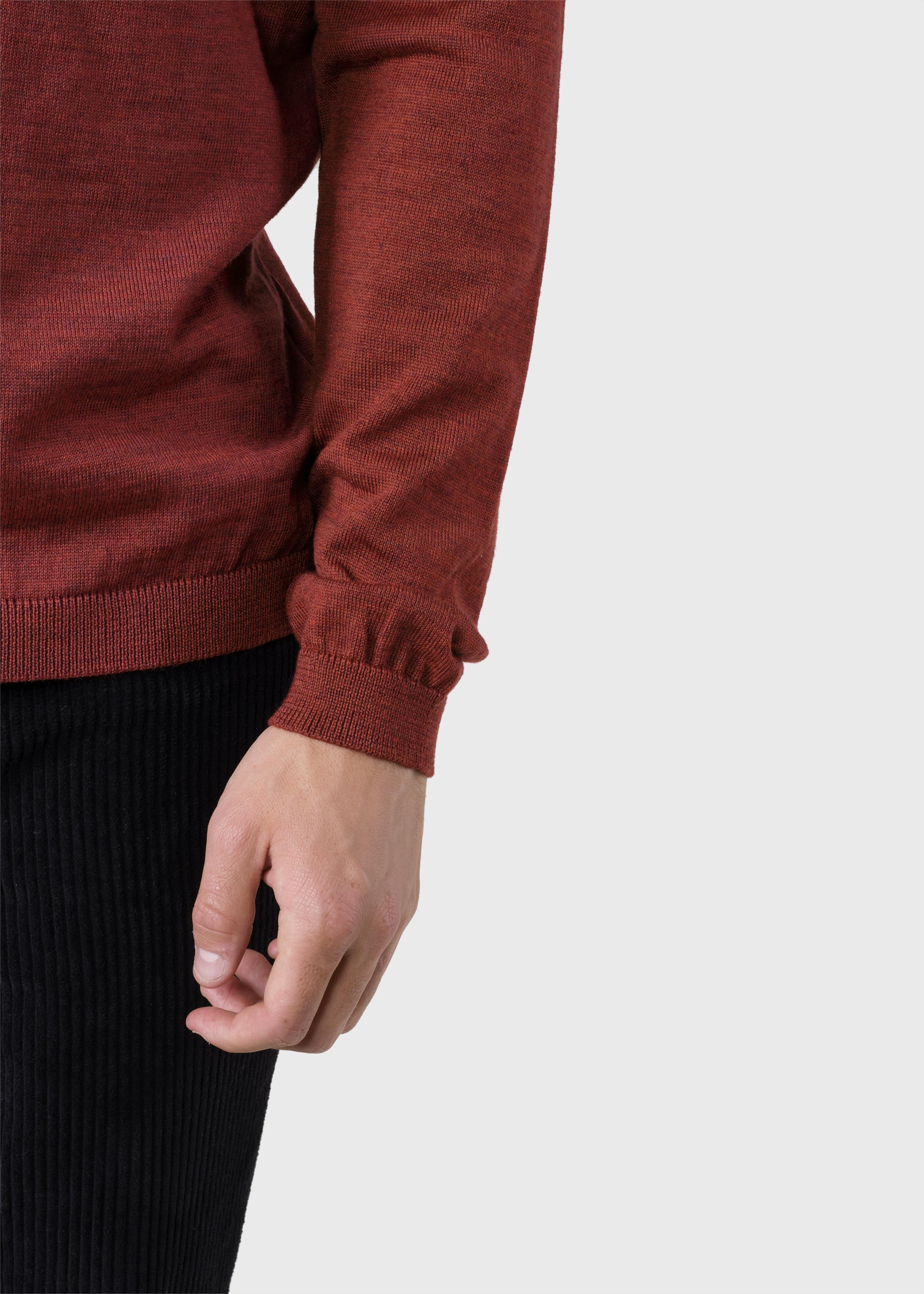 Basic-Strickpullover Merino Knit Clay Red