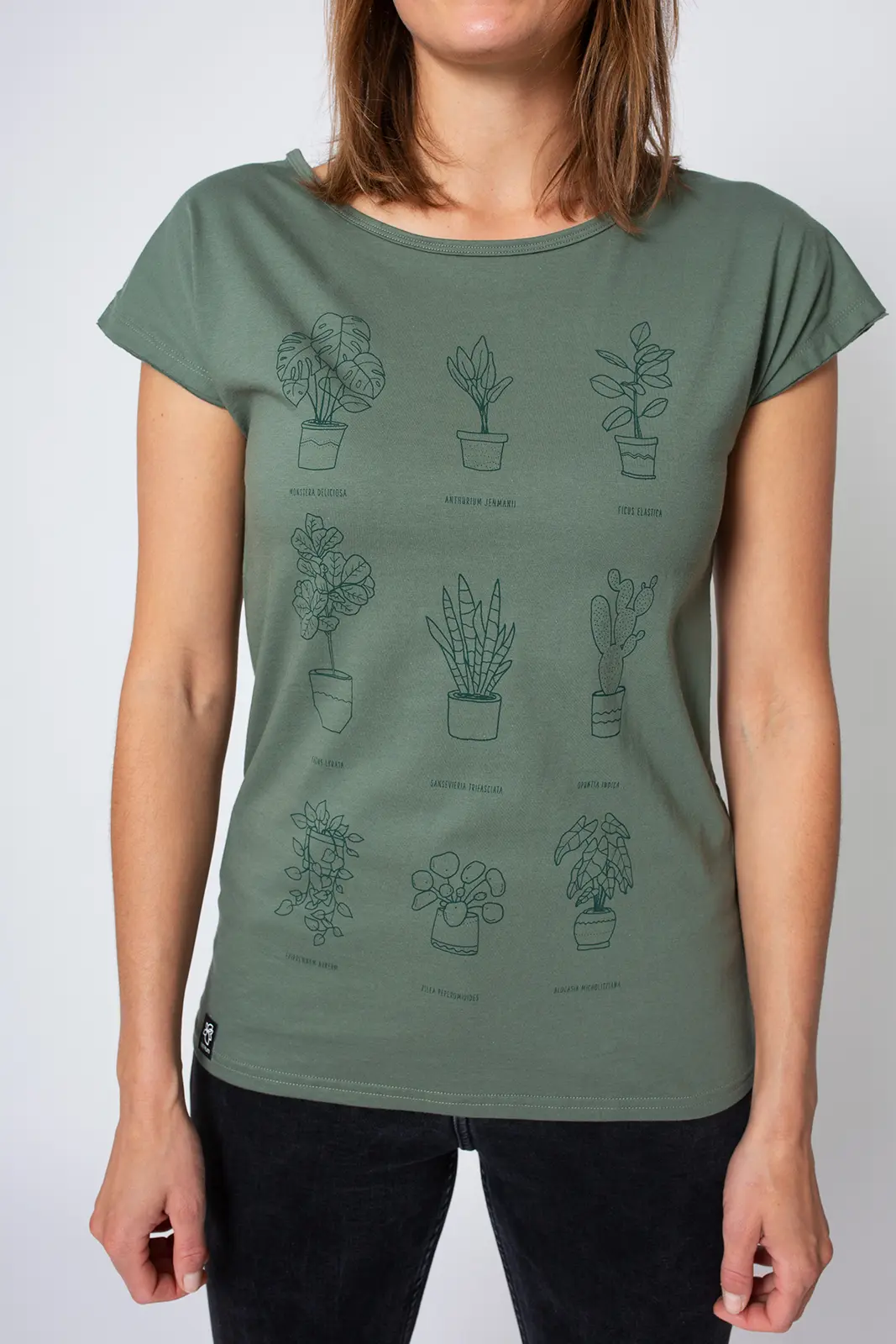 T-Shirt Lea Pflanzengeschichte graugruen