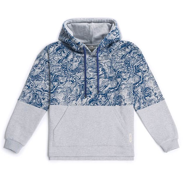 Damen-Hoodie Iso Yeah Grau Blau
