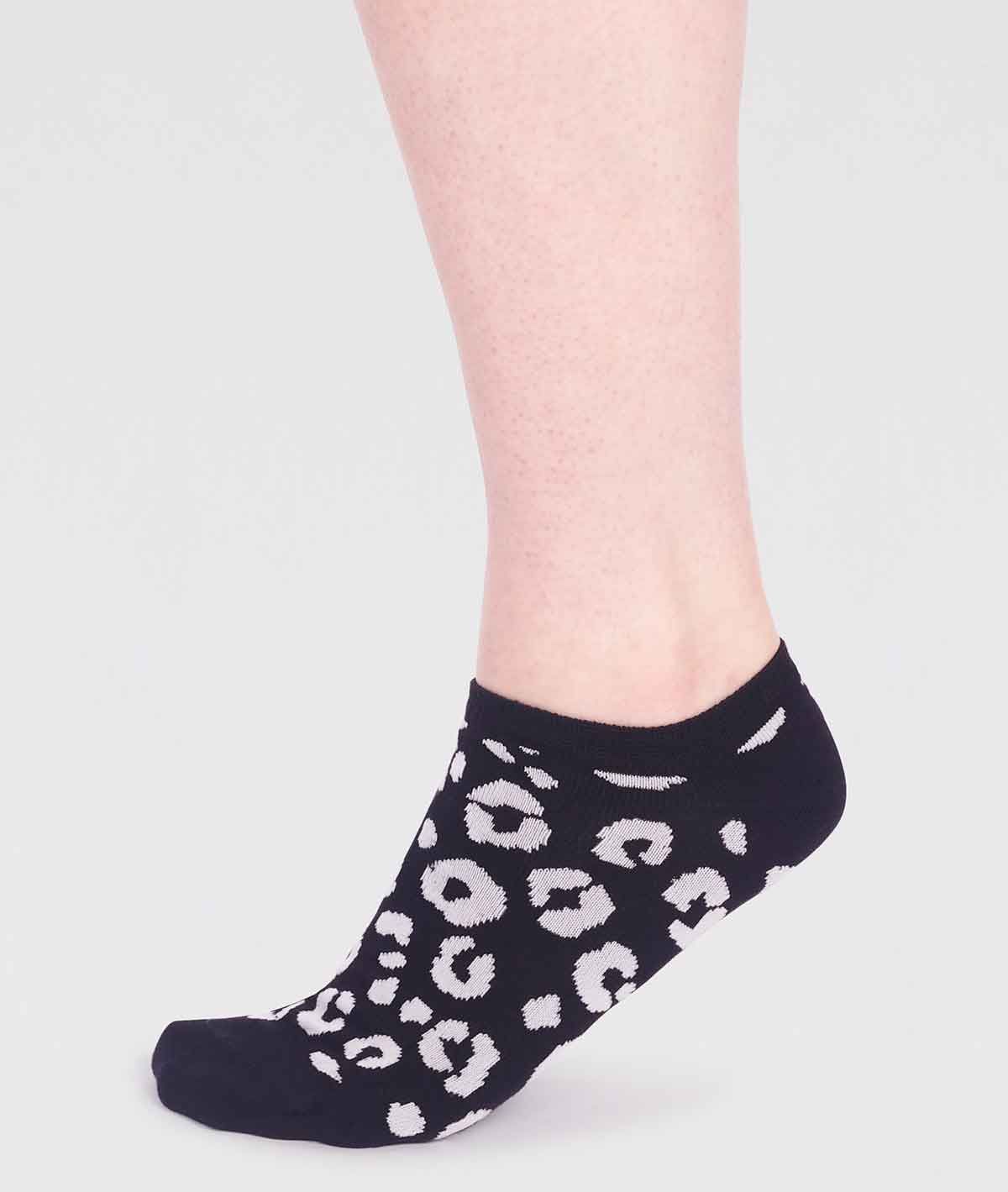 Sneaker-Socken Reese Leopard Trainer Socks Black