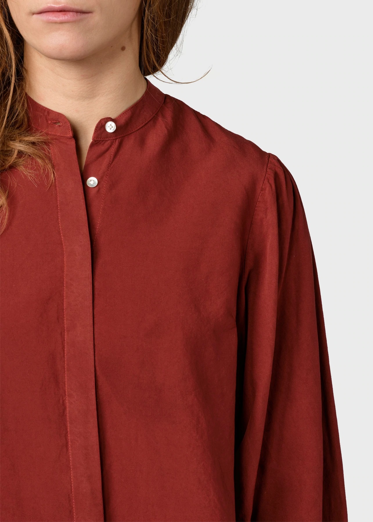 Langarm-Bluse Malou shirt Clay red