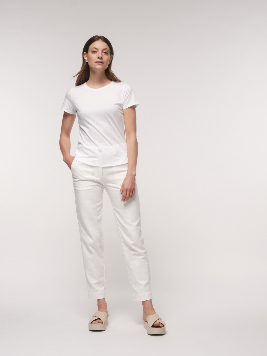 Basic Kurzarmshirt white