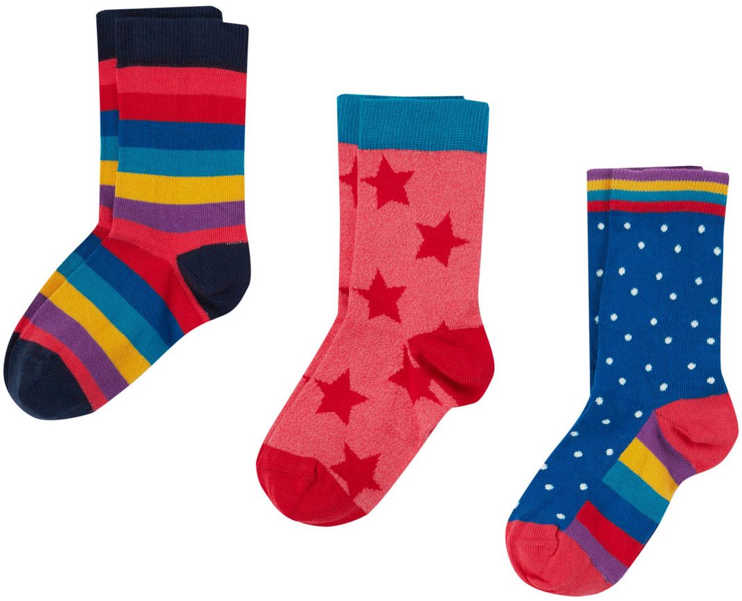 Gemusterte Socken im 3er-Pack Rainbow/Star
