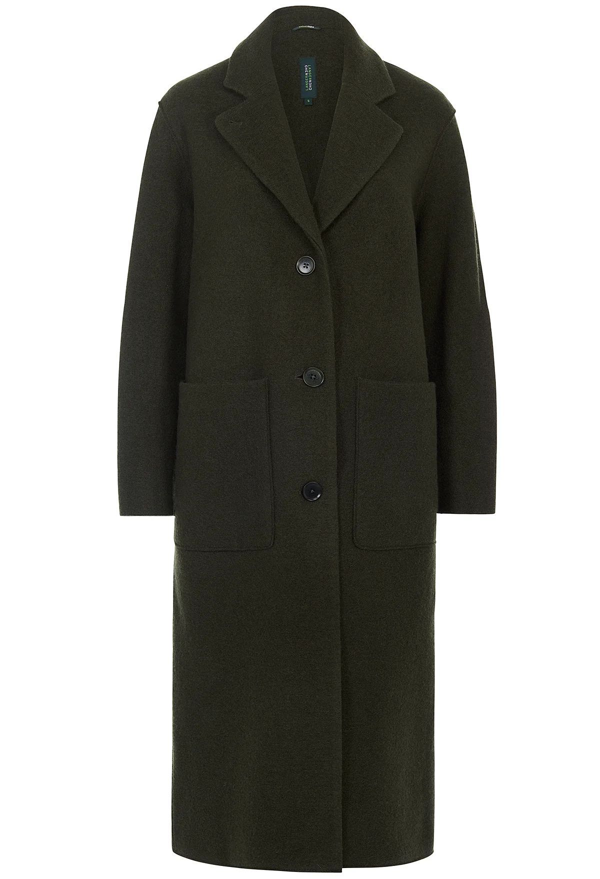 Oversized Wollmantel CARRAN dark olive