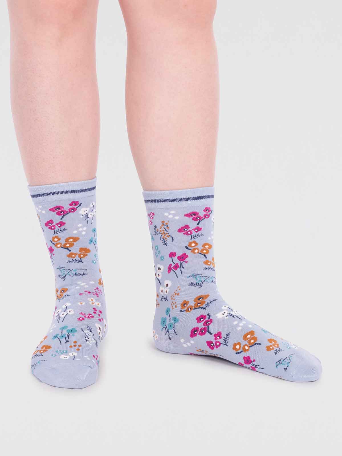 Socken Laney Floral Socks Foam Blue
