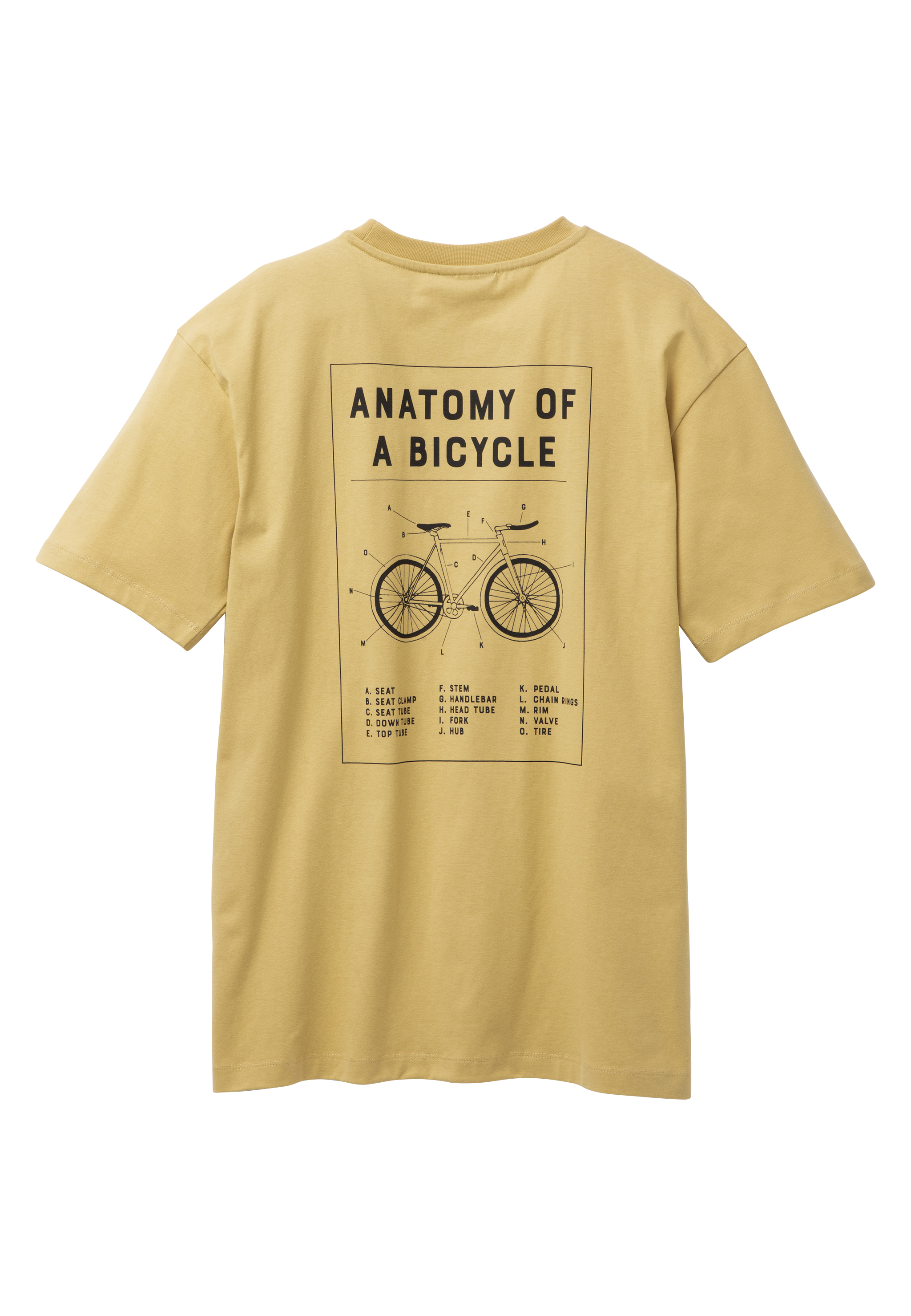 Bedrucktes Shirt APOSERIS BICYCLE hops yellow