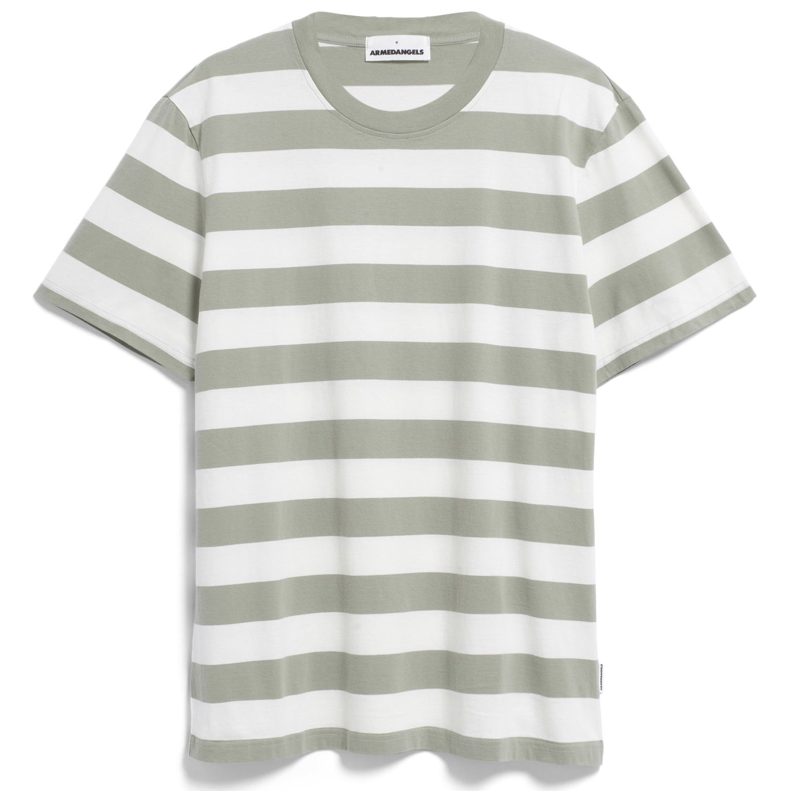 T-Shirt BAHAAR STRIPES oatmilk-grey green