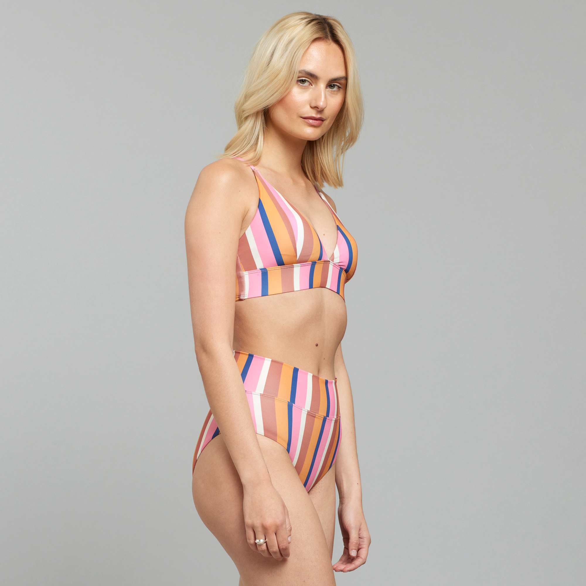 Bikini-Top Alva Irregular Stripe Multi Colour