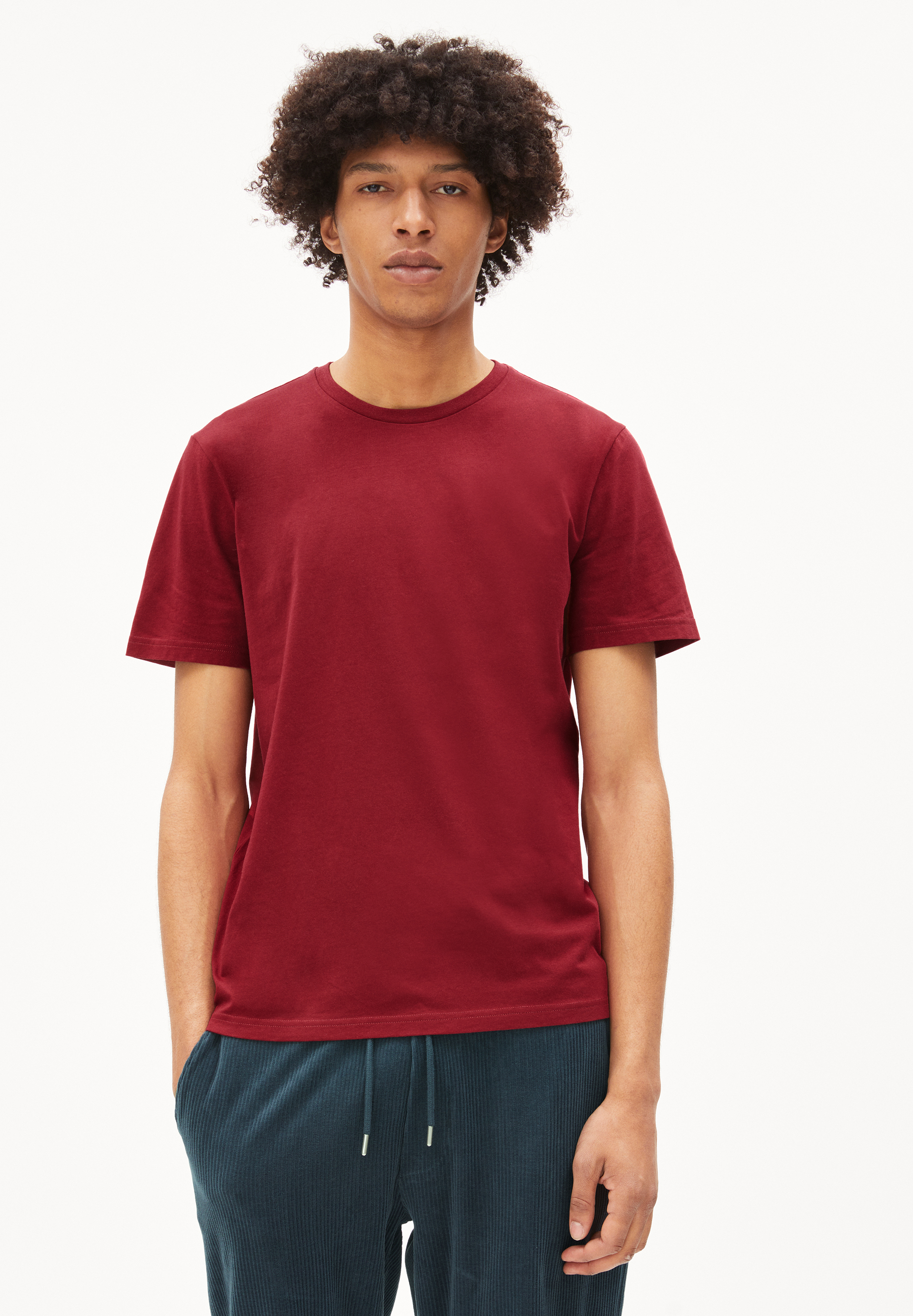 Basic T-Shirt JAAMES dark ruby