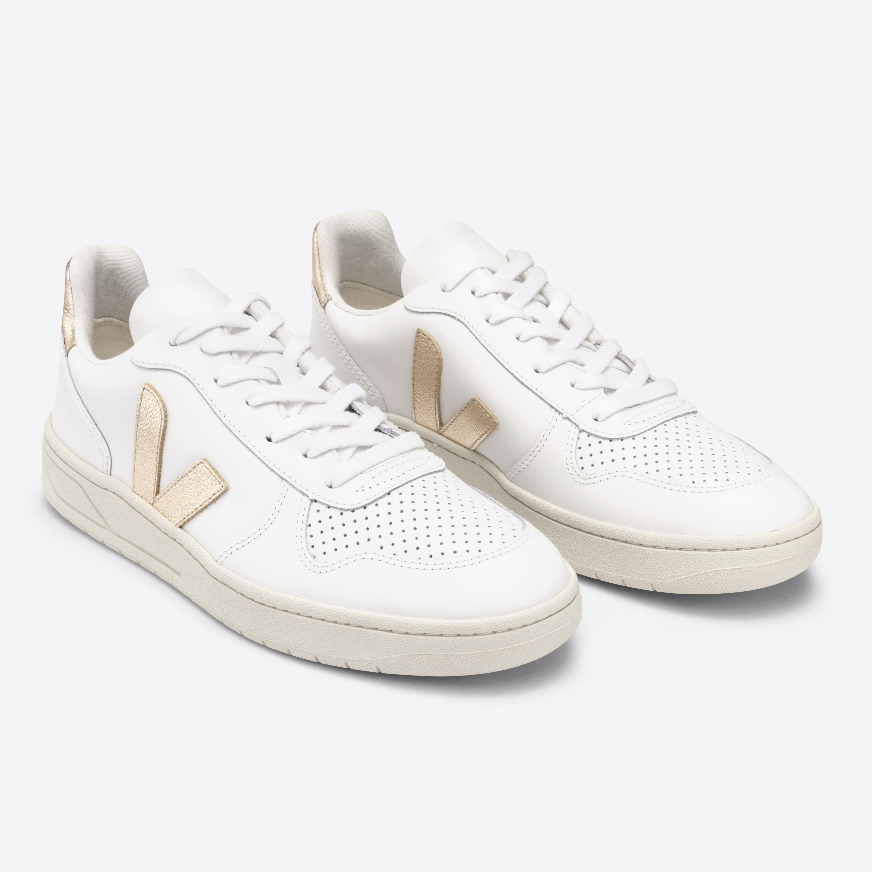 Damen-Sneaker V-10 Leather Extra White/Platine