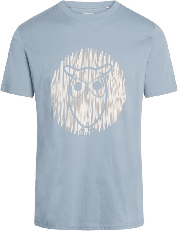 Bequemes Herren-Shirt ALDER outline owl in Asley Blue